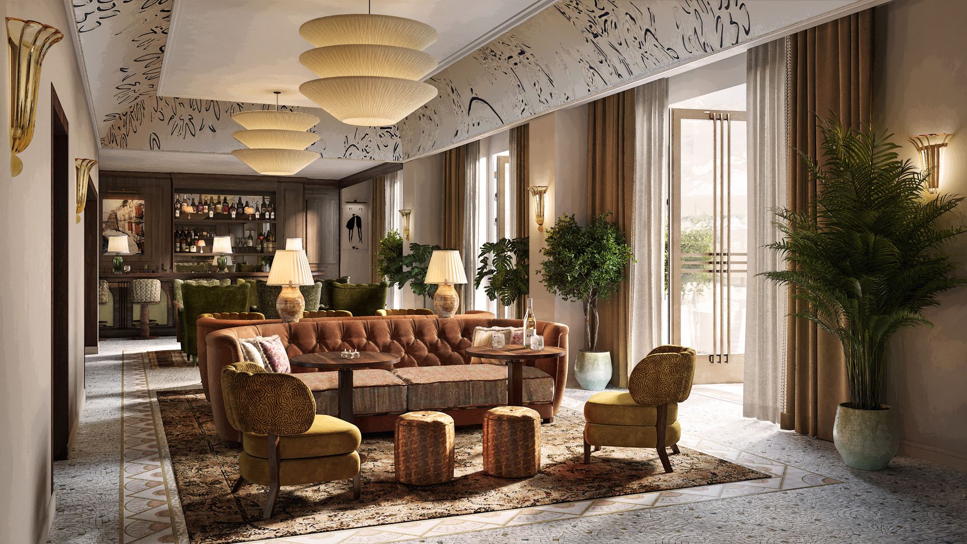 The completed Loft Restaurant in a photo rendering