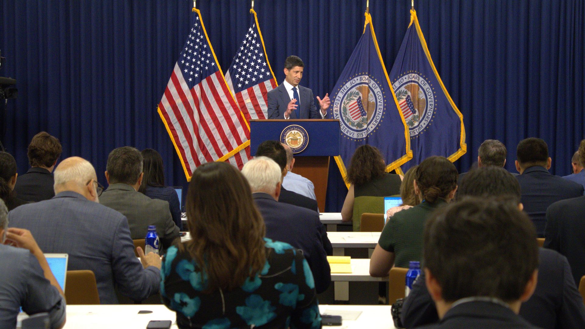 Federal Reserve chair Kevin Warsh speaks at a news conference in DC last month