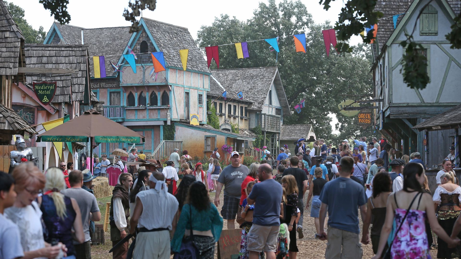 Fairgoers at the Minnesota Renaissance Festival.