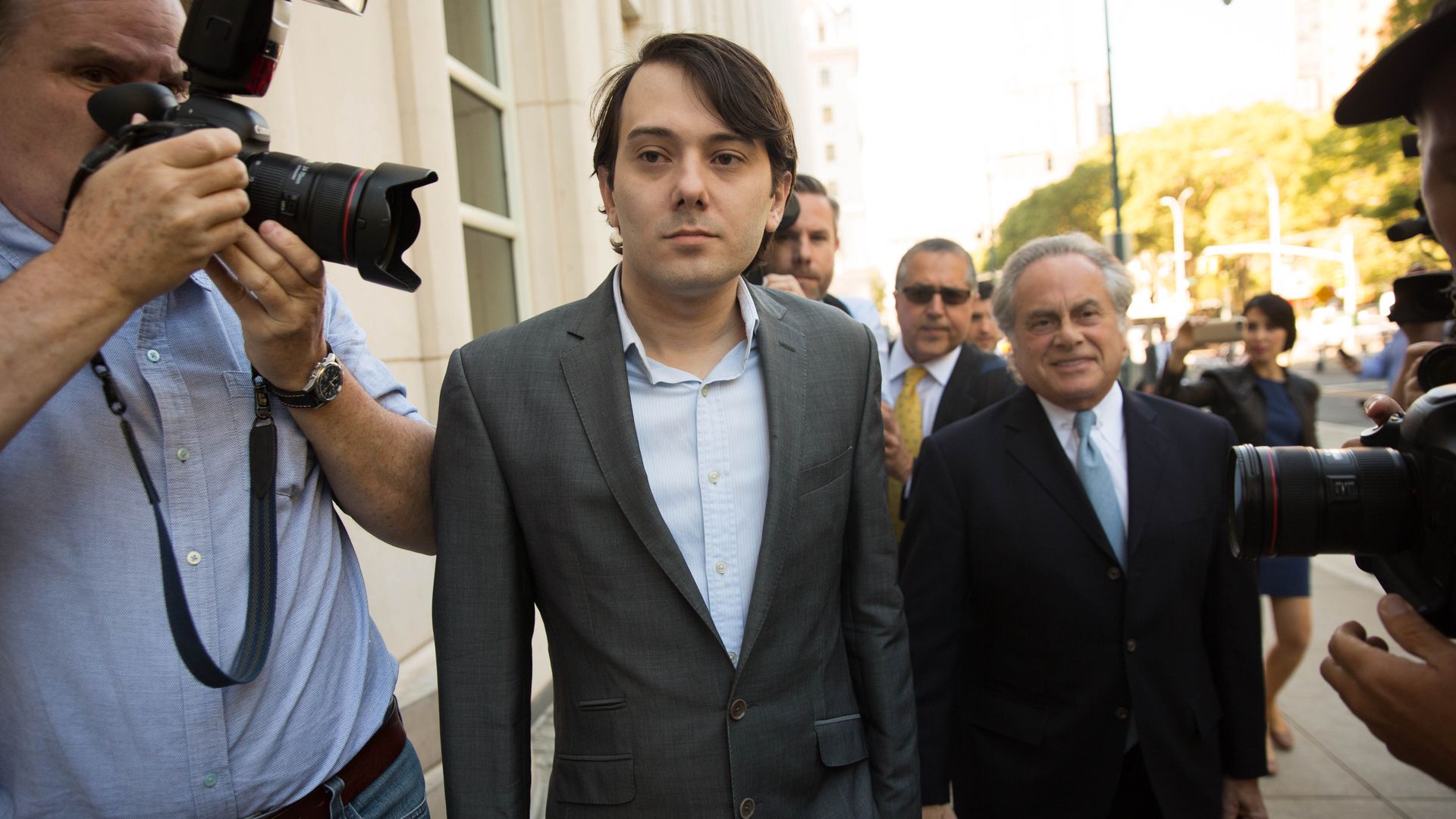 Ex-pharmaceutical executive Martin Shkreli arrives at the U.S. District Court for the Eastern District of New York
