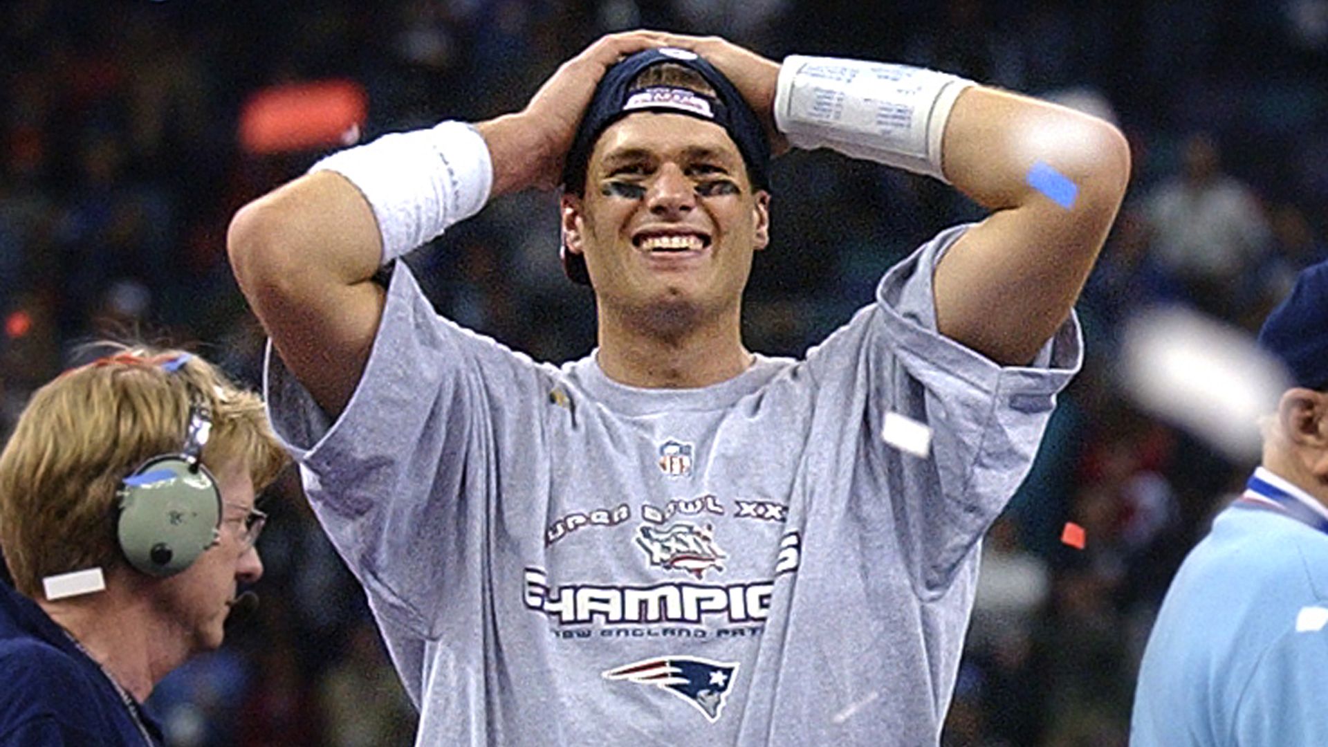 Tom Brady after winning the Super Bowl