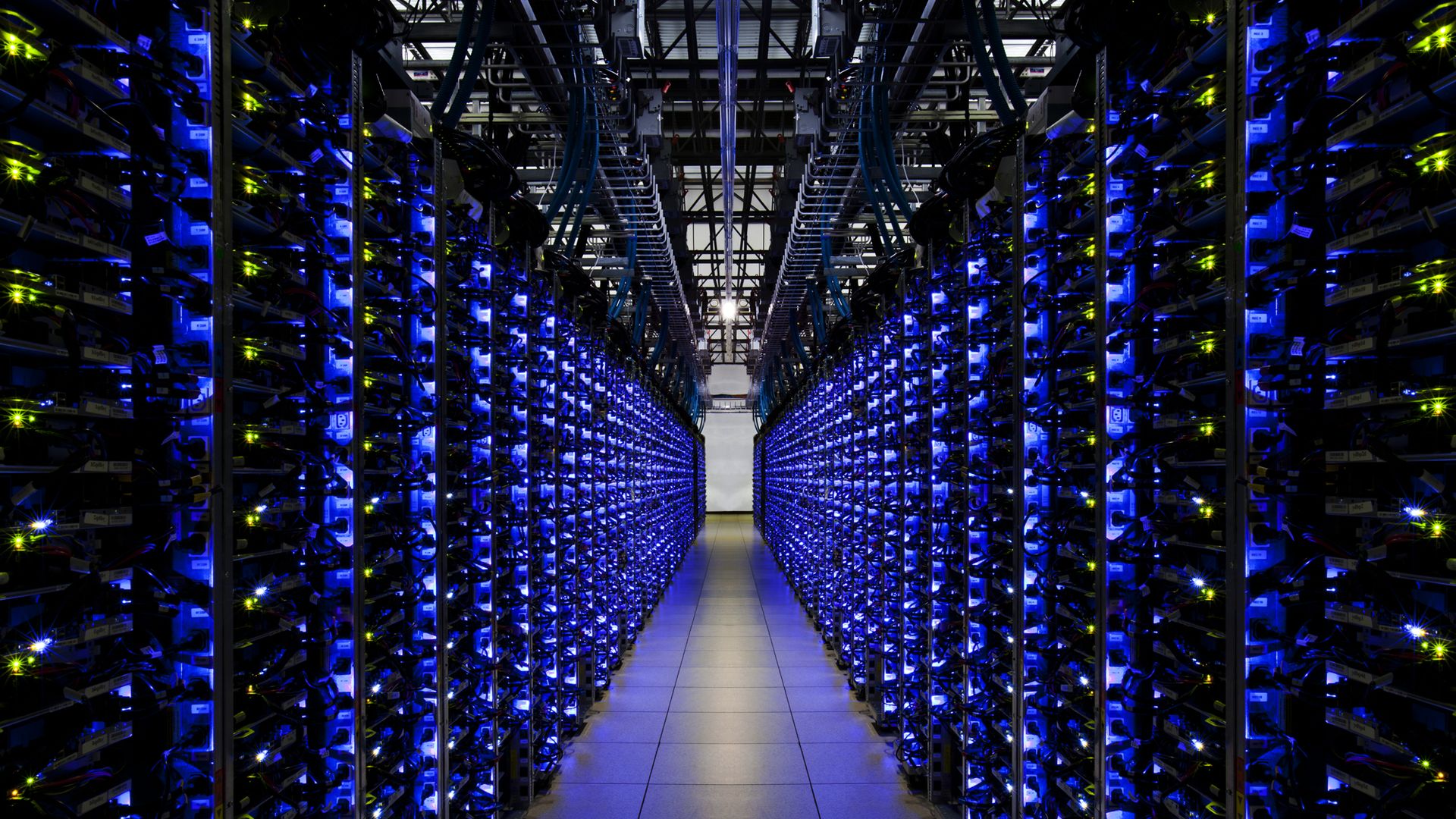 Interior of a Google data center.