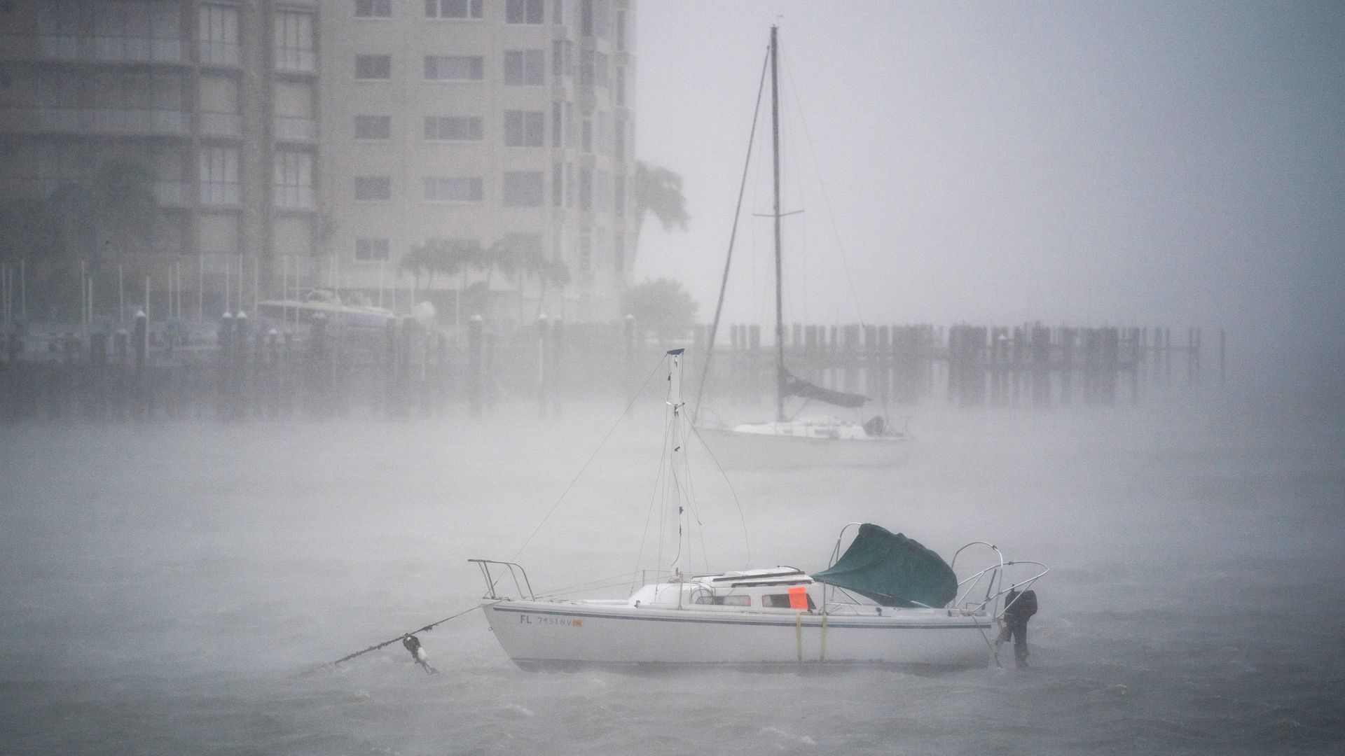 Hurricane Ian slams into Sarasota, Florida on Sept. 28.