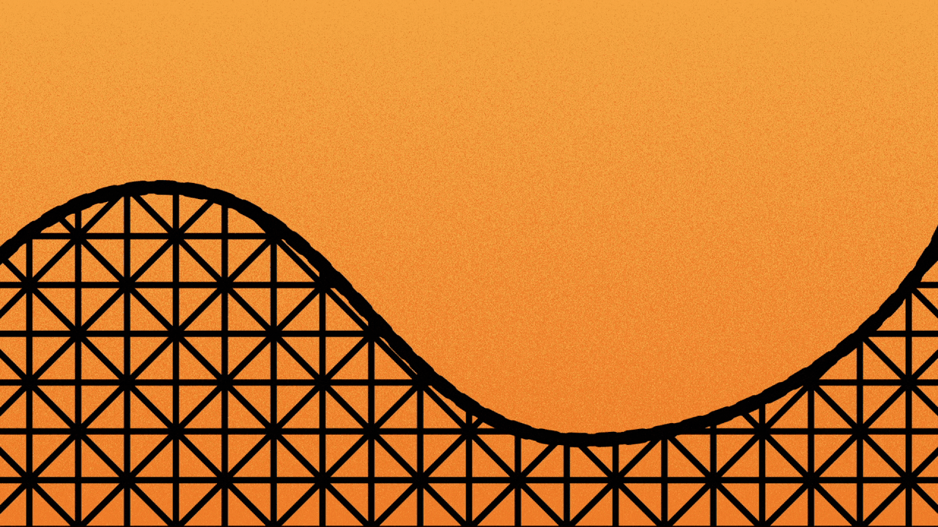 Illustration of a rollercoaster with salt and pepper shakers instead of cars.