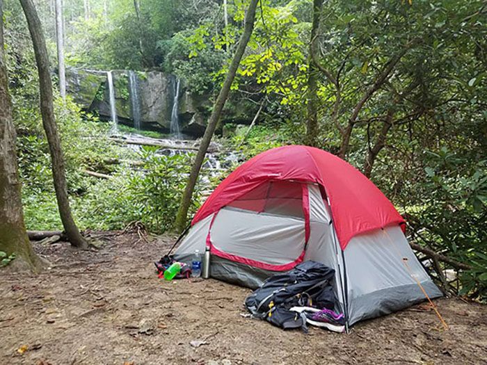camping tent hikes in charlotte