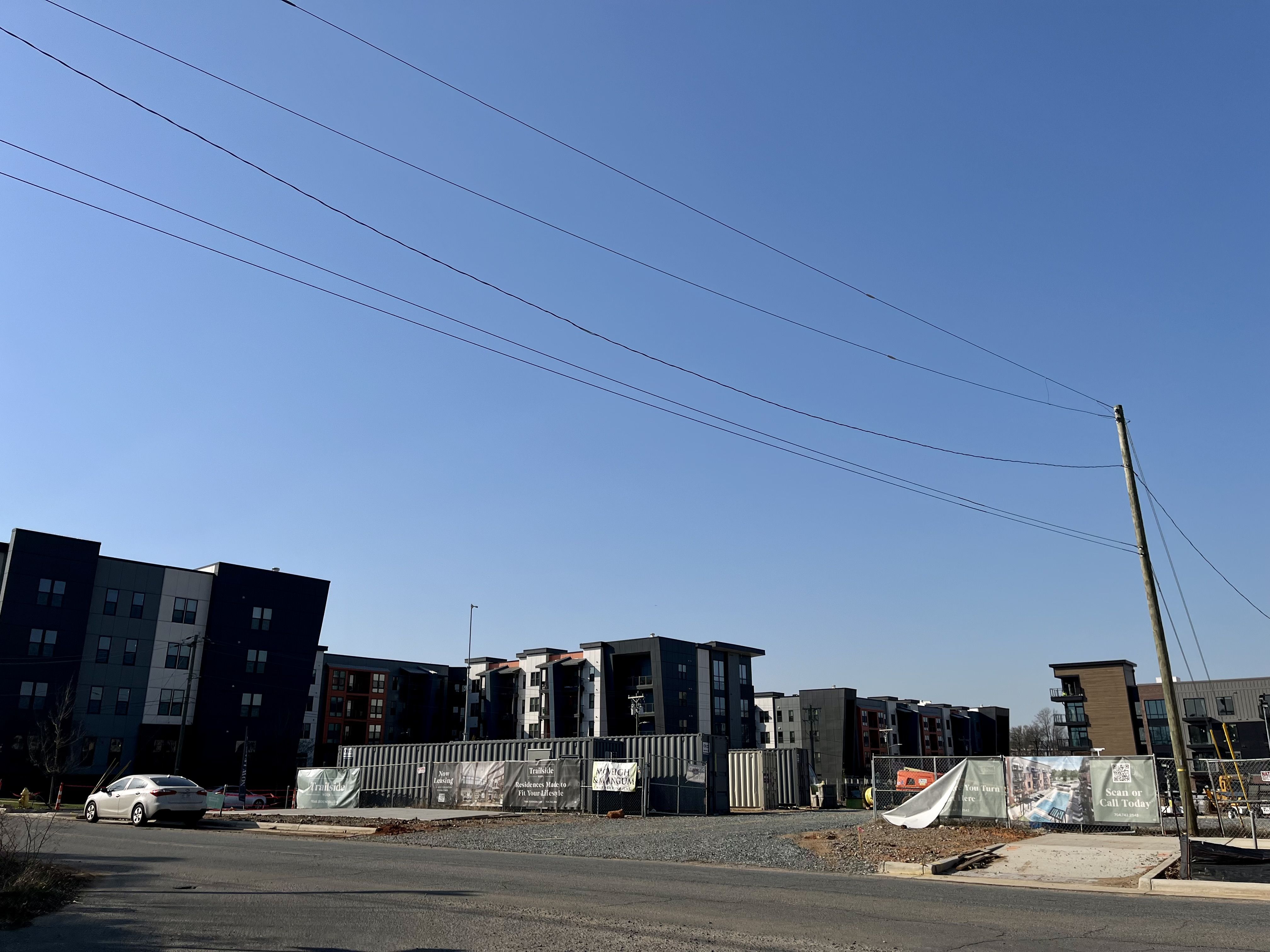 Apartment construction site