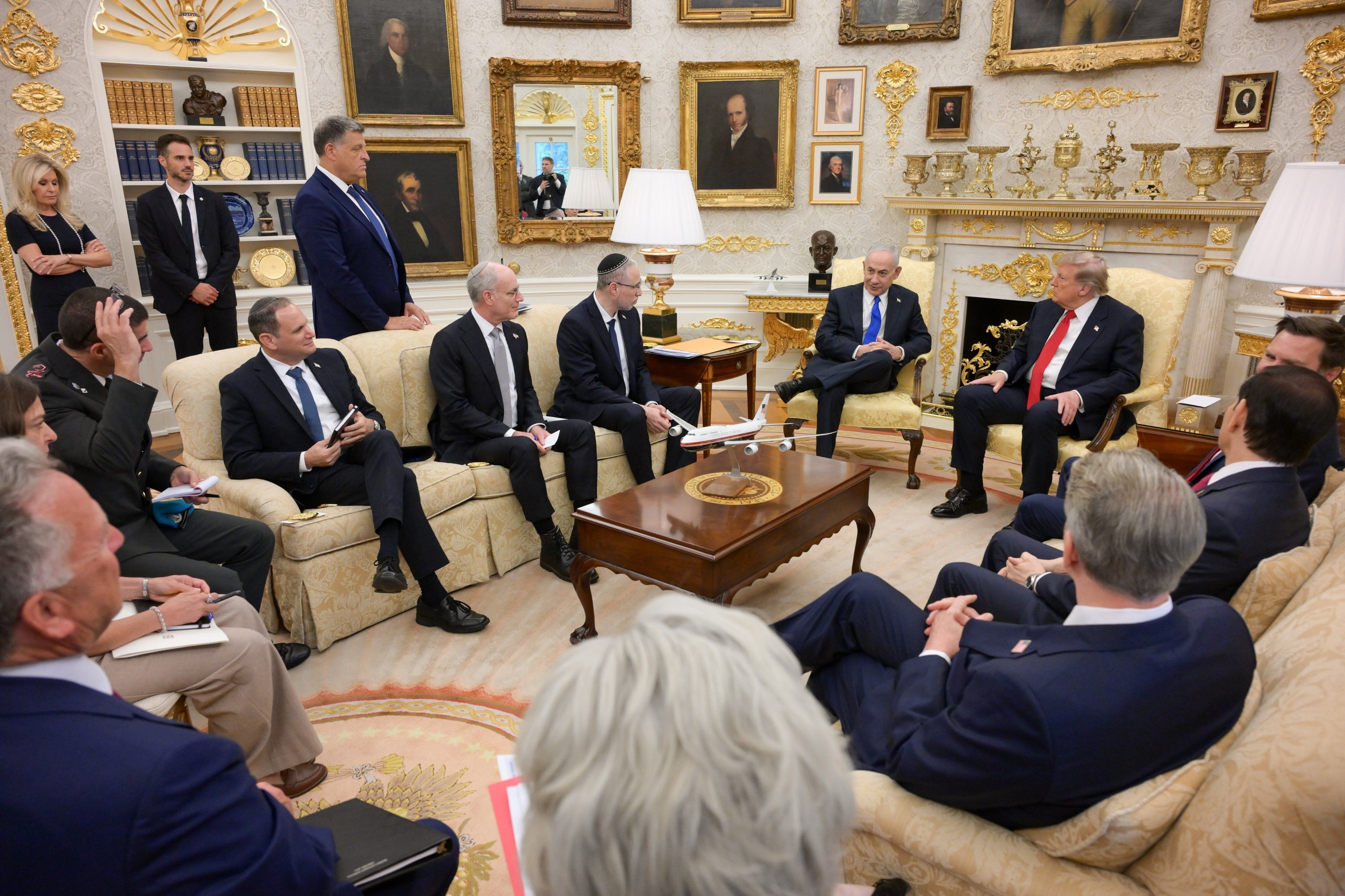 President Trump and Israeli Prime Minister Benjamin Netanyahu meet in the Oval Office last month.