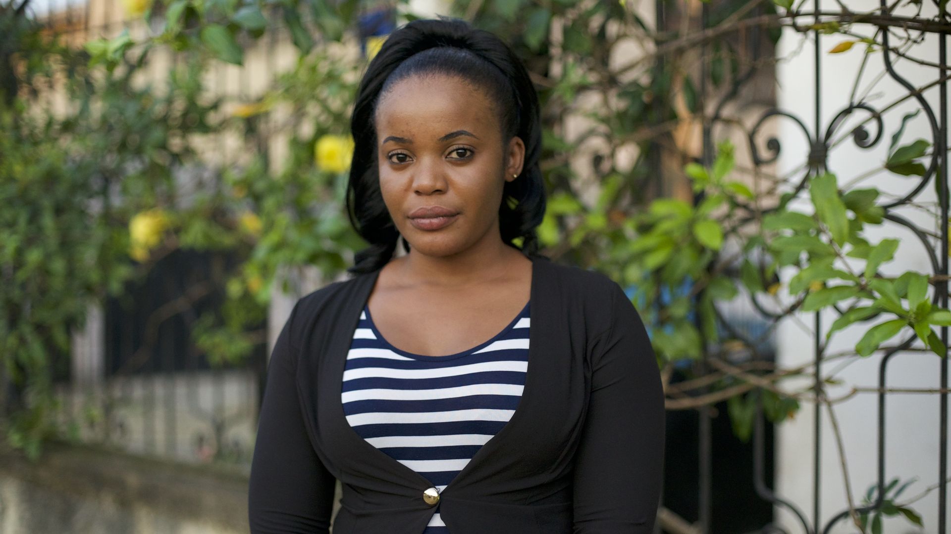 Mimi Mefo Takambou, a local Cameroonian journalist, who was arrested and accused of publishing fake news