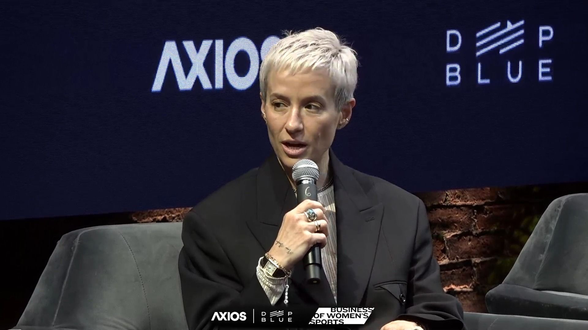 Megan Rapinoe at The Business of Women's Sports Summit in New York.
