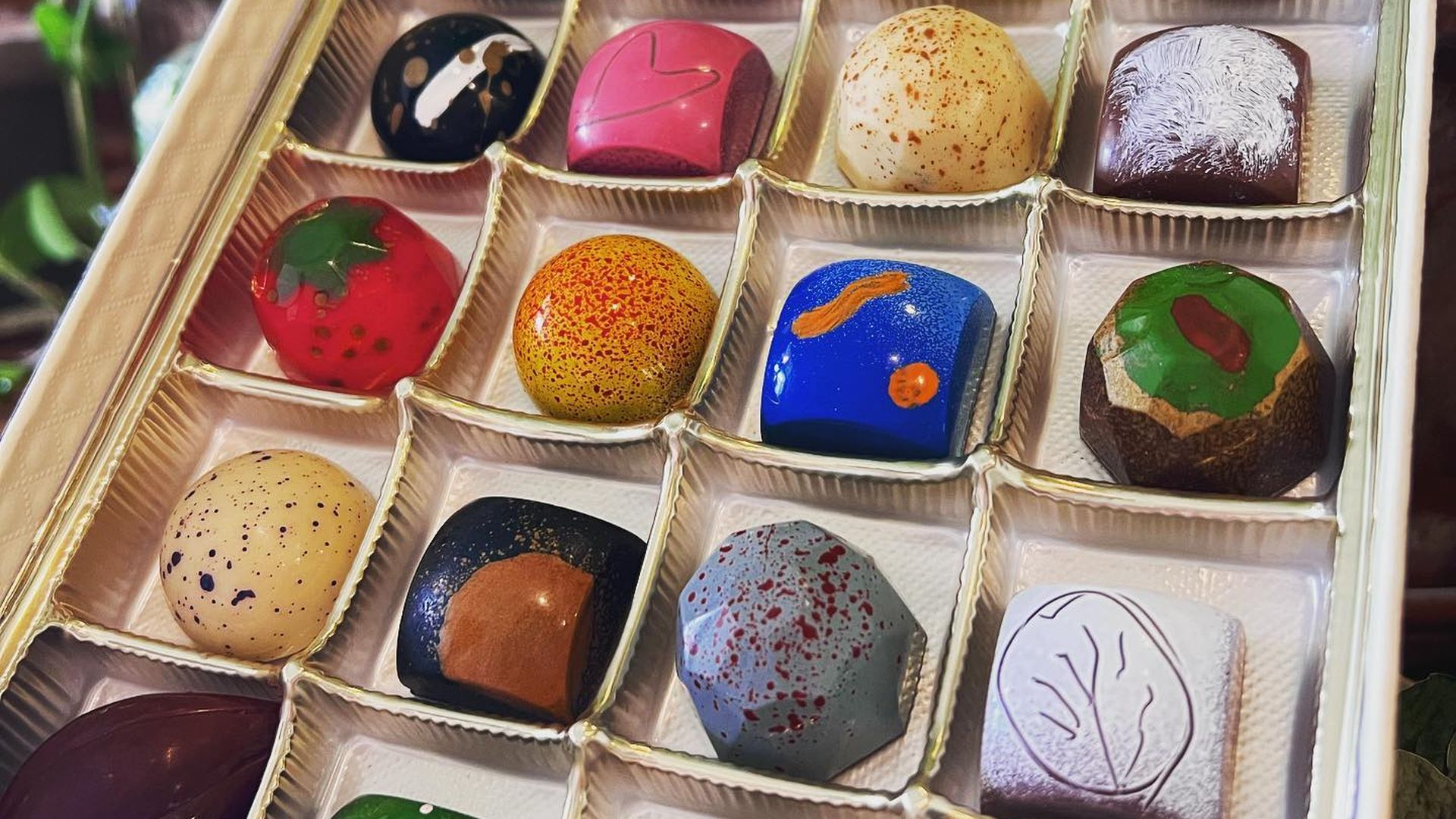 Photo shows chocolates from Piety & Desire in New Orleans