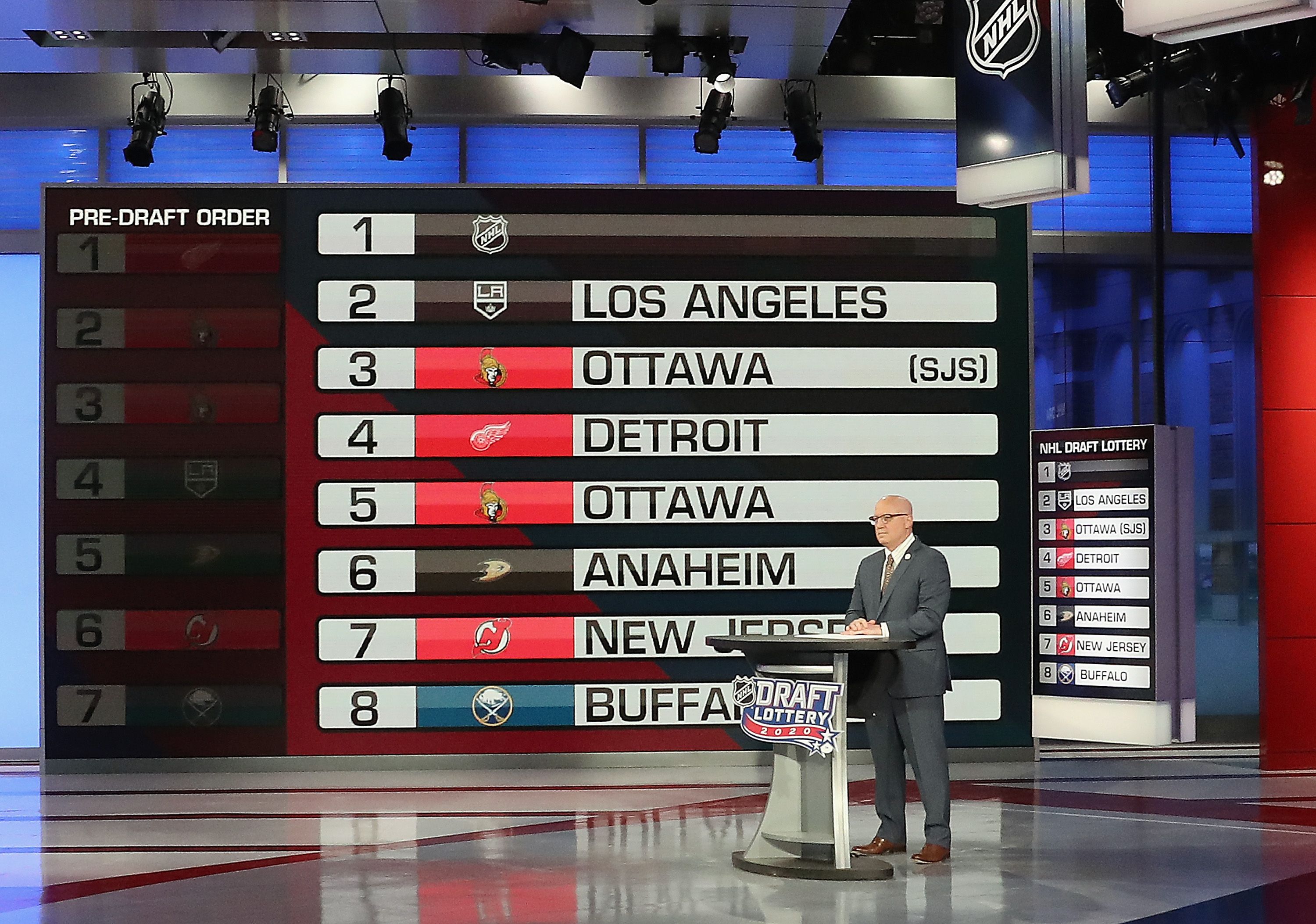 NFL Draft Lottery studio