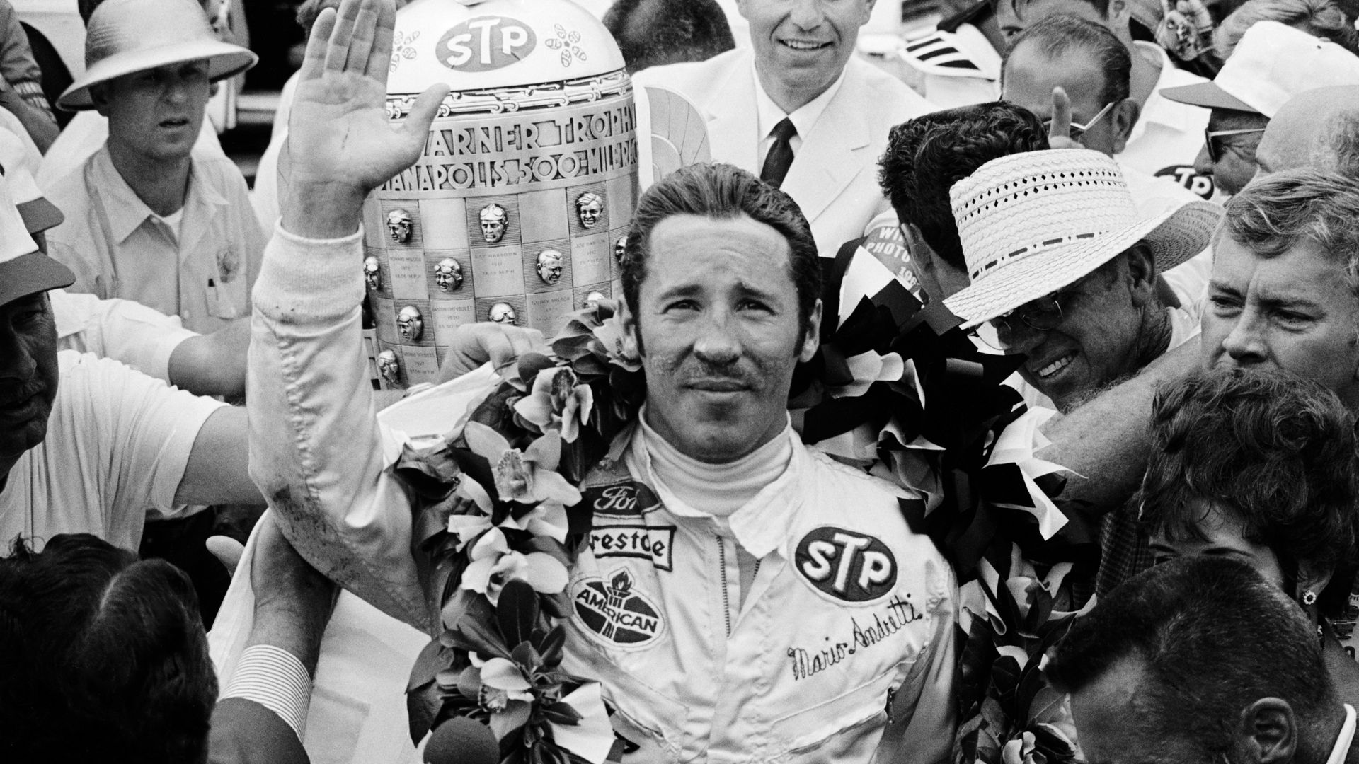 Mario Andretti after his Indy 500 win