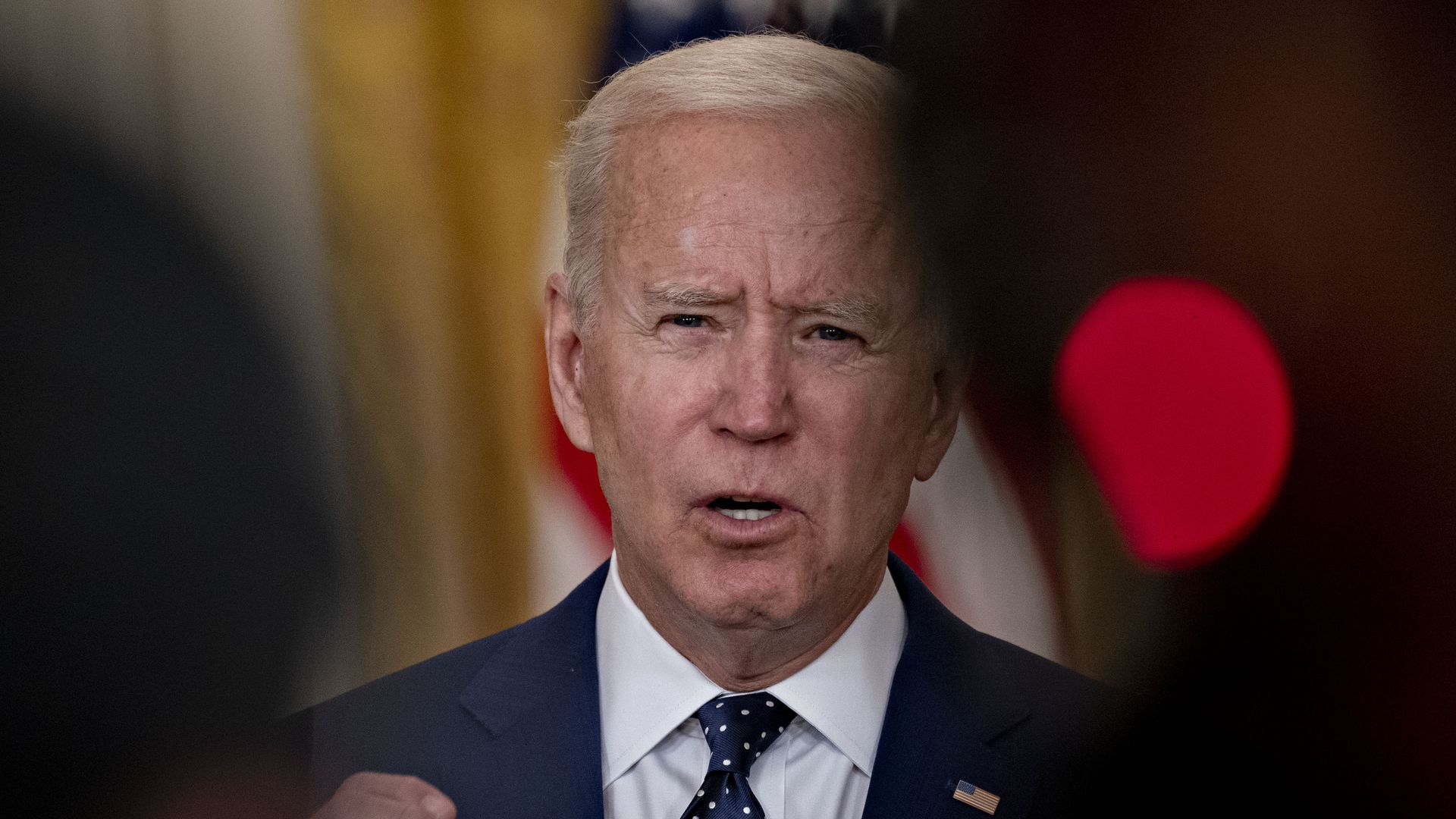 Photo of Joe Biden speaking and gesturing