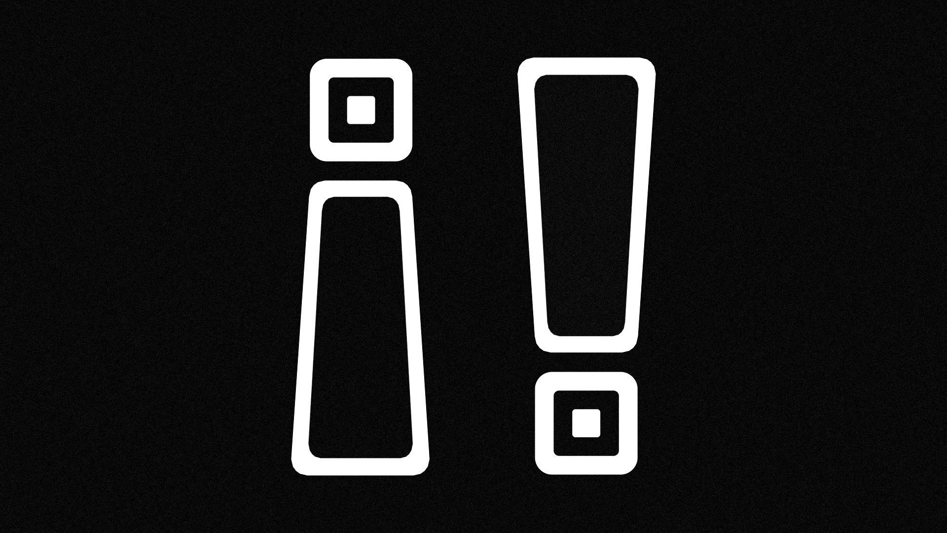 Illustration of exclamation points