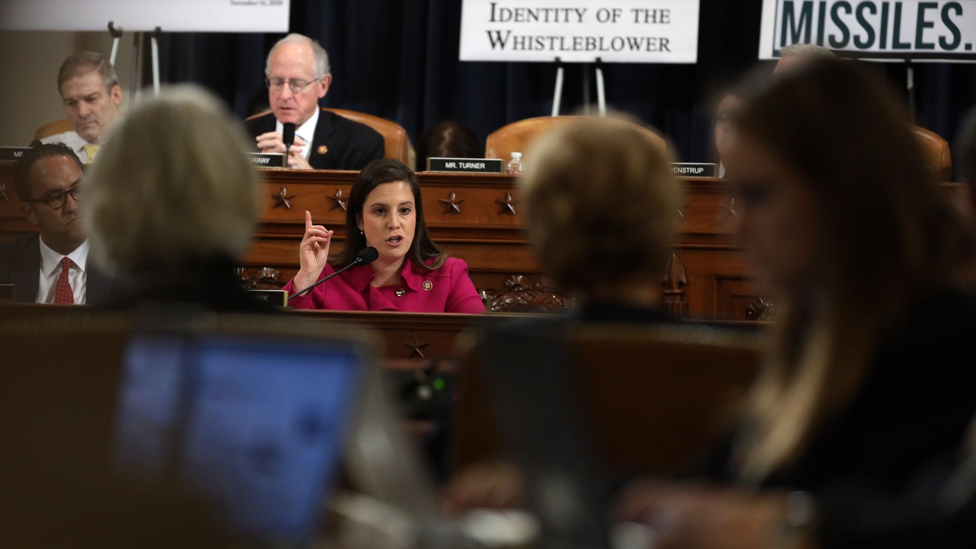 Rep. Elise Stefanik speaking during an impeachment hearing 