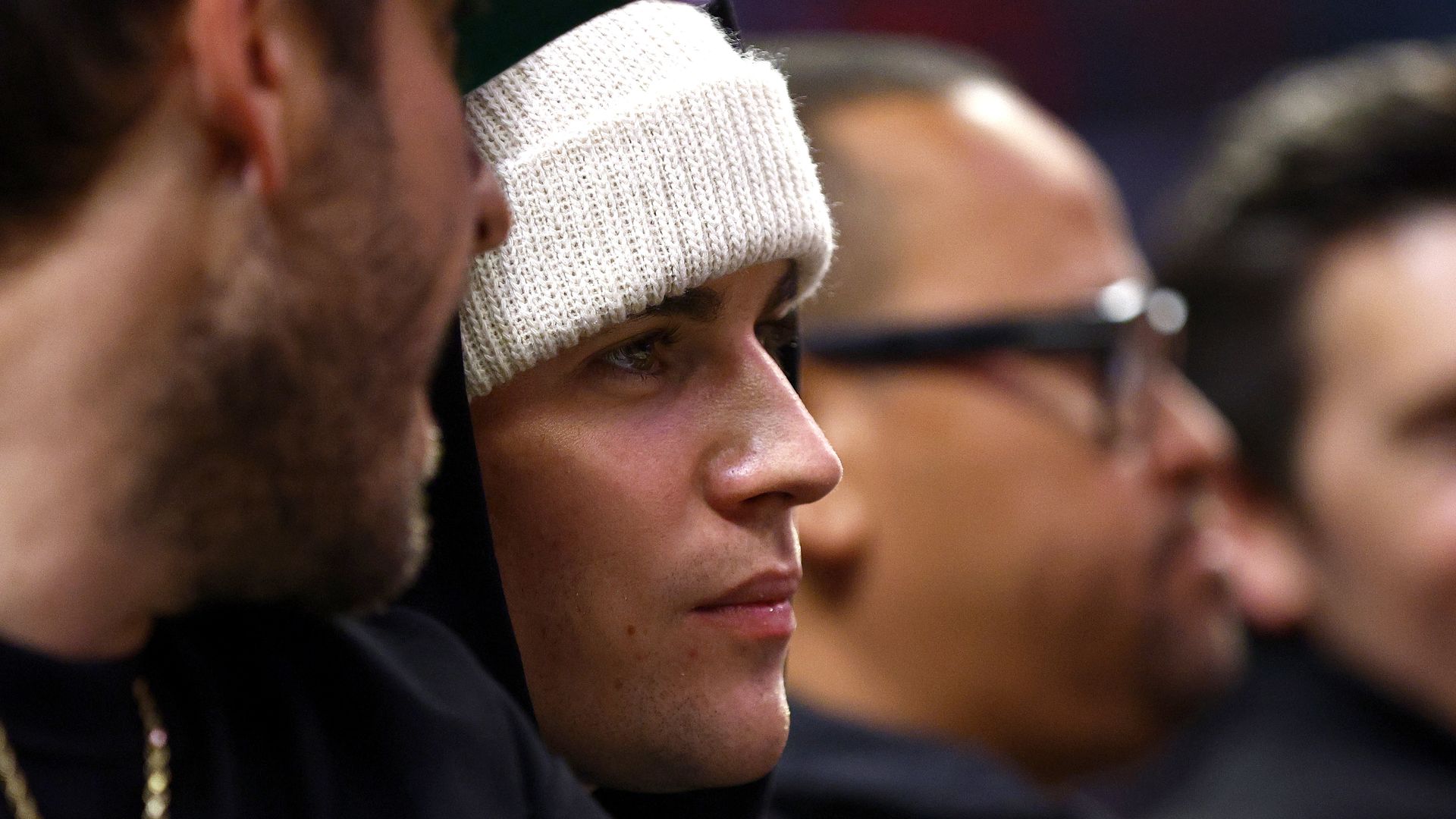 Singer Justin Bieber attends an NBA game. Ronald Martinez/Getty Images