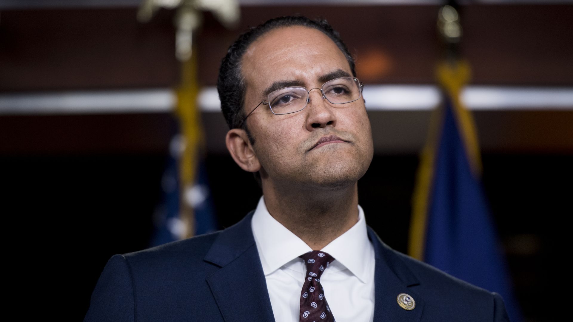Rep. Will Hurd looking unhappy