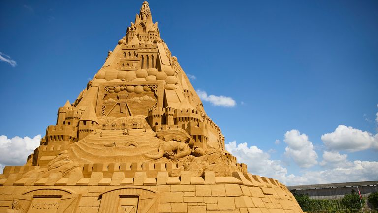 World's tallest sandcastle built in Denmark