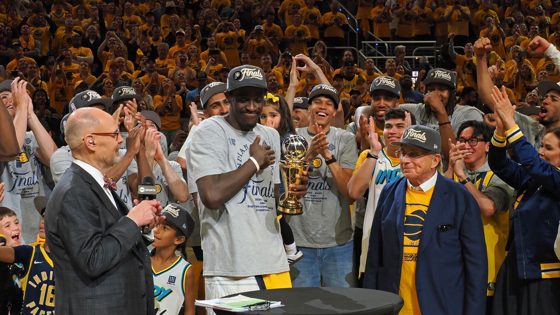 When the Pacers take the floor Thursday night in Oklahoma City to play for the franchise's first NBA Championship, they know it won't be easy.  Why it matters: On the heels of a sold out Indy 500 and just weeks before a sold out WNBA All-Star game, Indianapolis is once again at the center of sports 