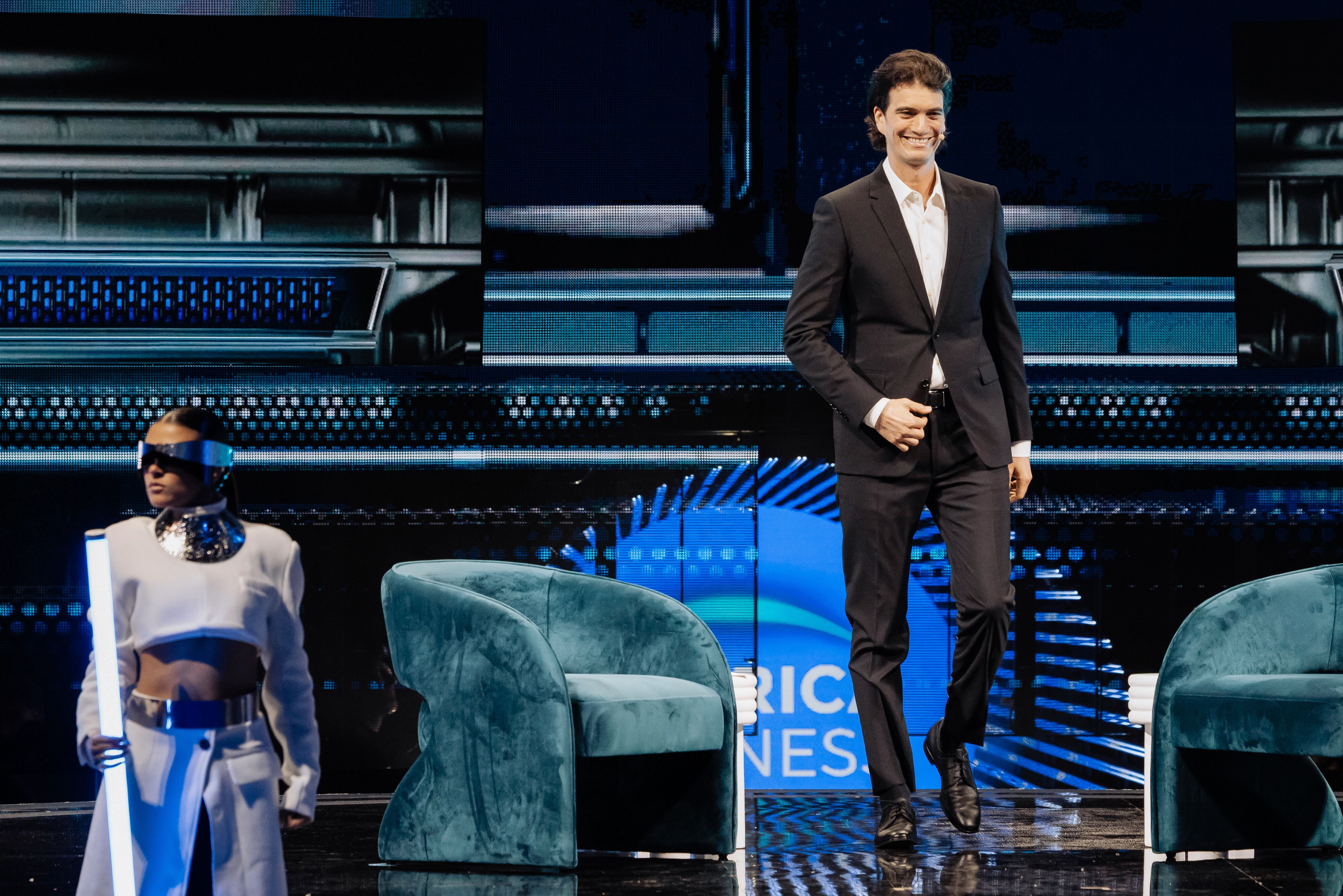 Adam Neumann, co-founder of Flow Global Holdings LLC, arrives to speak during the America Business Forum in Miami, Florida, US, on Wednesday, Nov. 5, 2025. The forum brings together leaders in business, sports, culture, and technology. Photographer: Eva Marie Uzcategui/Bloomberg via Getty Images
