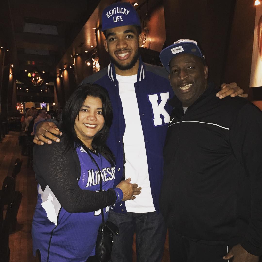 Karl-Anthony Towns with his mother