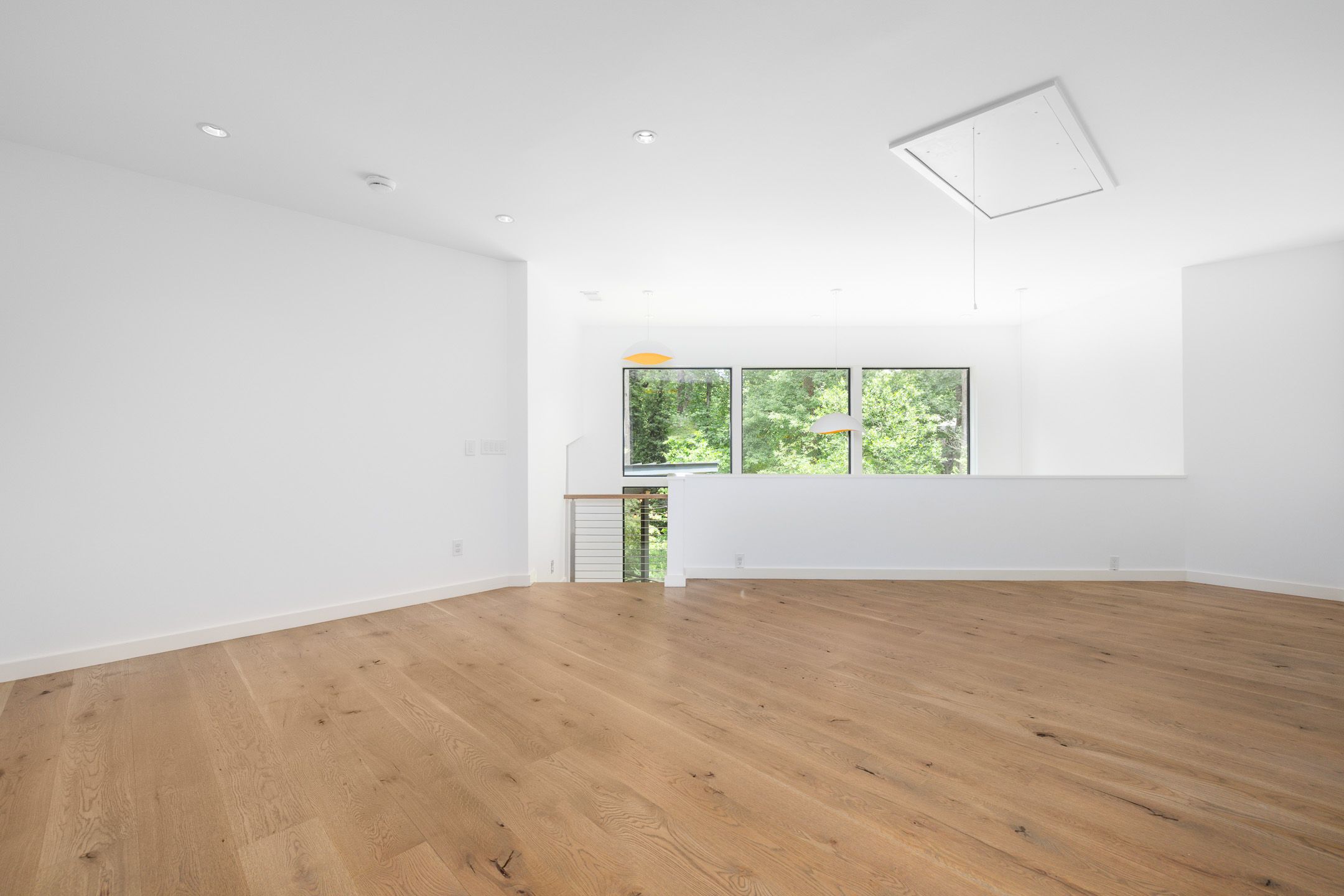 View of second-floor living room.