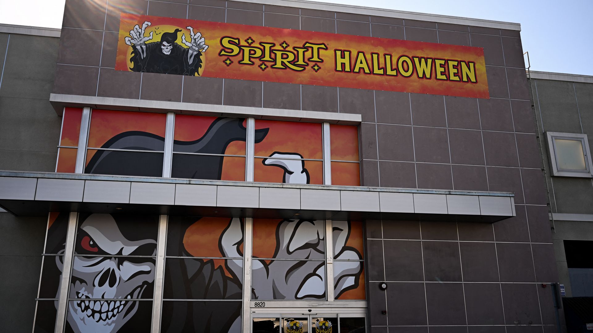 A spirit halloween storefront 