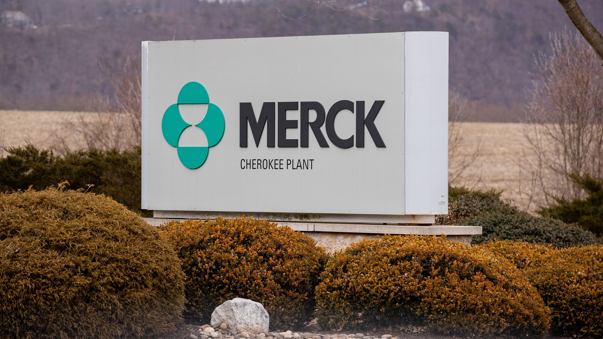 A Merck sign in Riverside, Pennsylvania.