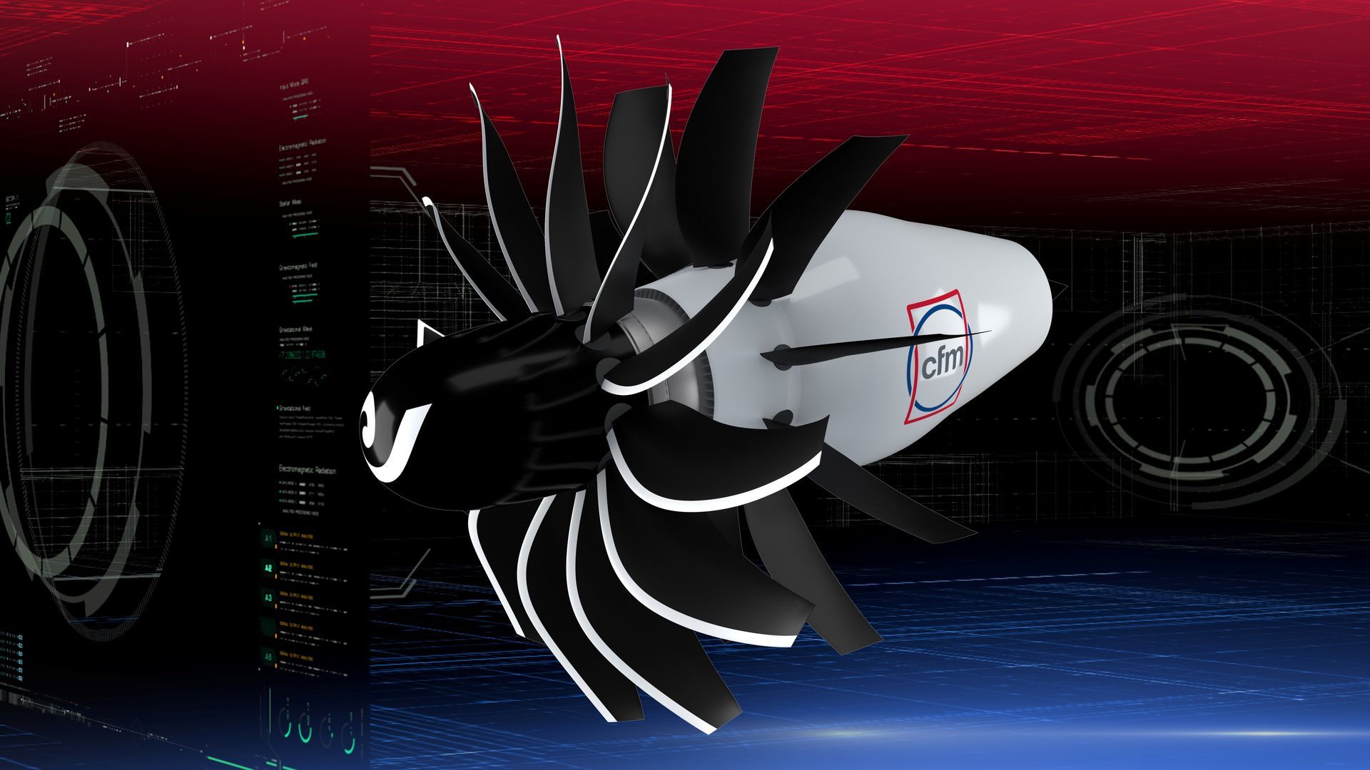 A rendering of the CFM RISE technology demonstrator. Image: Courtesy GE Aerospace