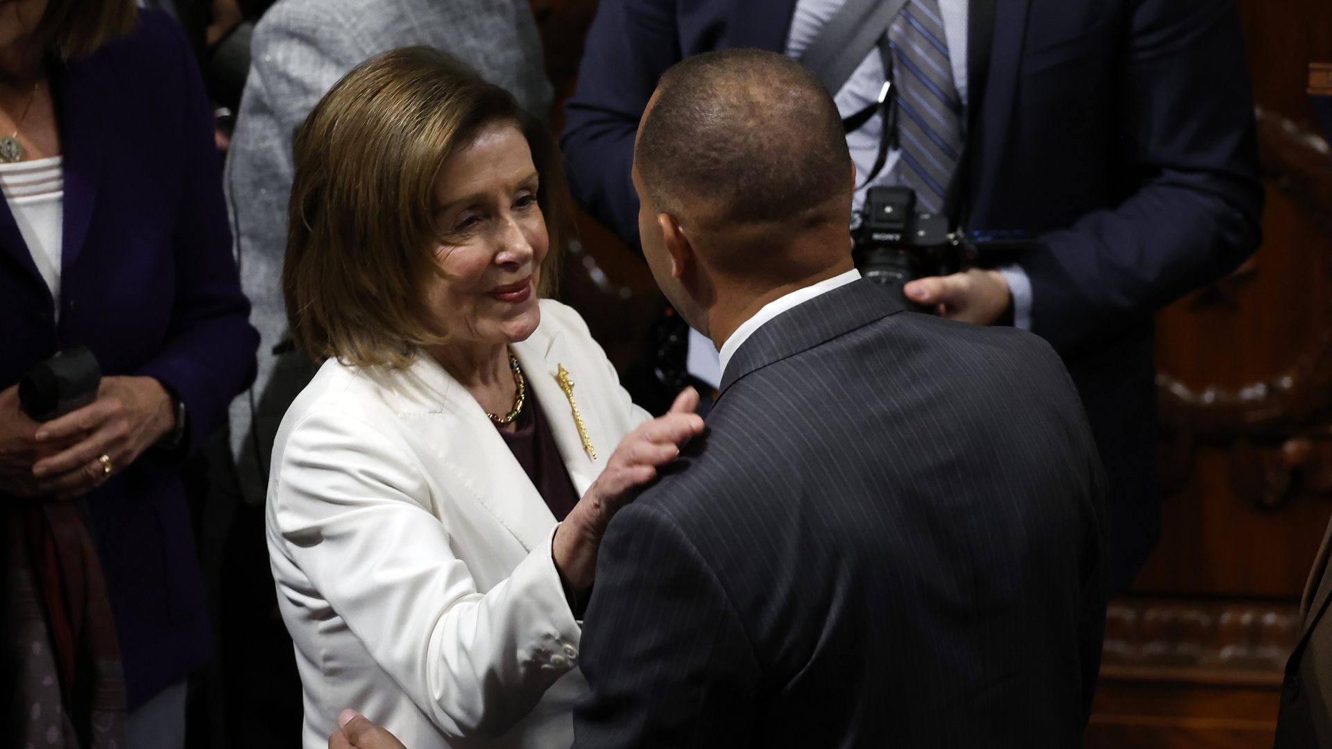 Pelosi and Hakeem Jeffries