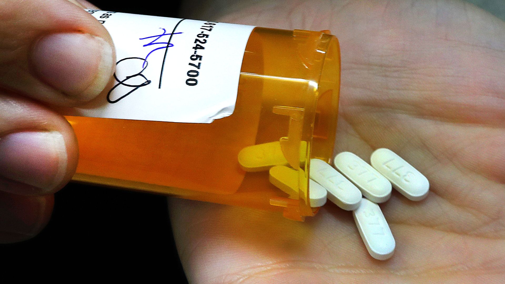 Pills in a hand