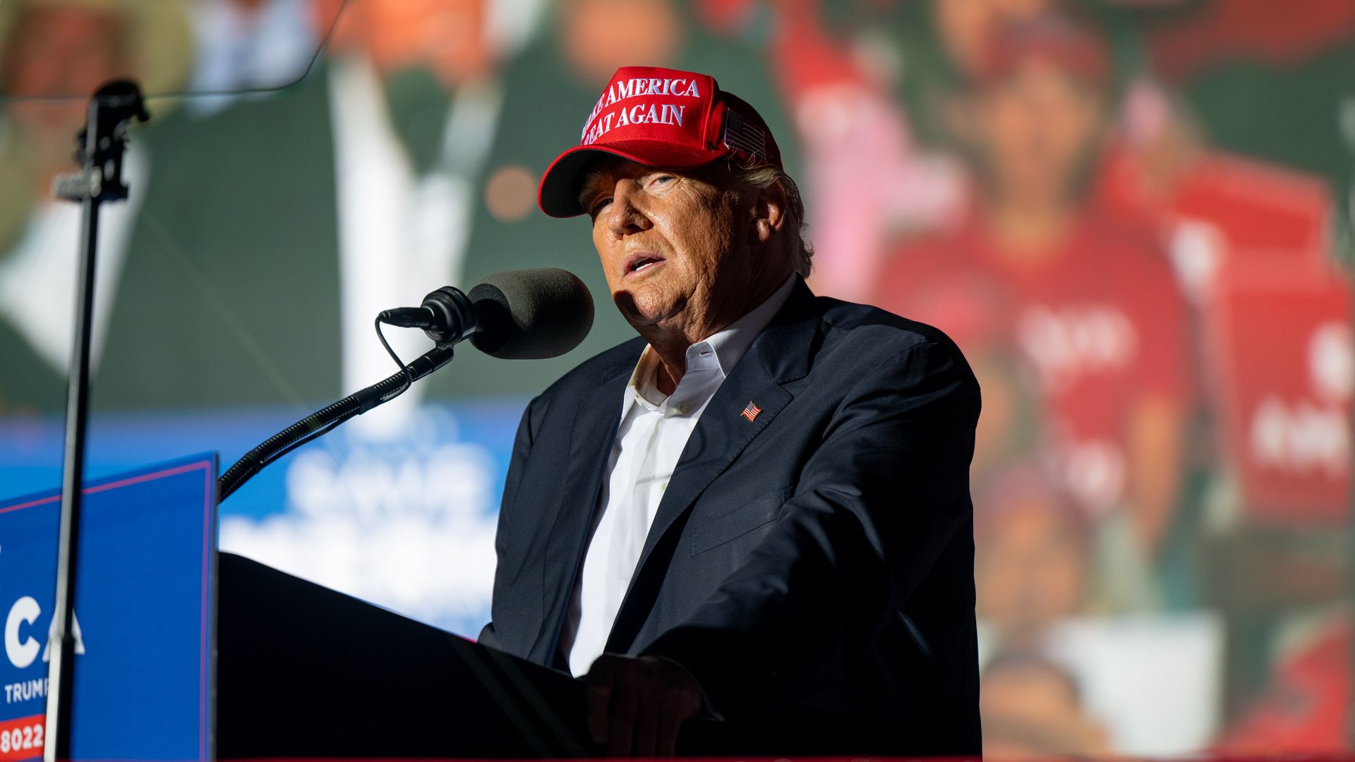 Former President Trump speaking in Robstown, Texas, on Oct. 22.