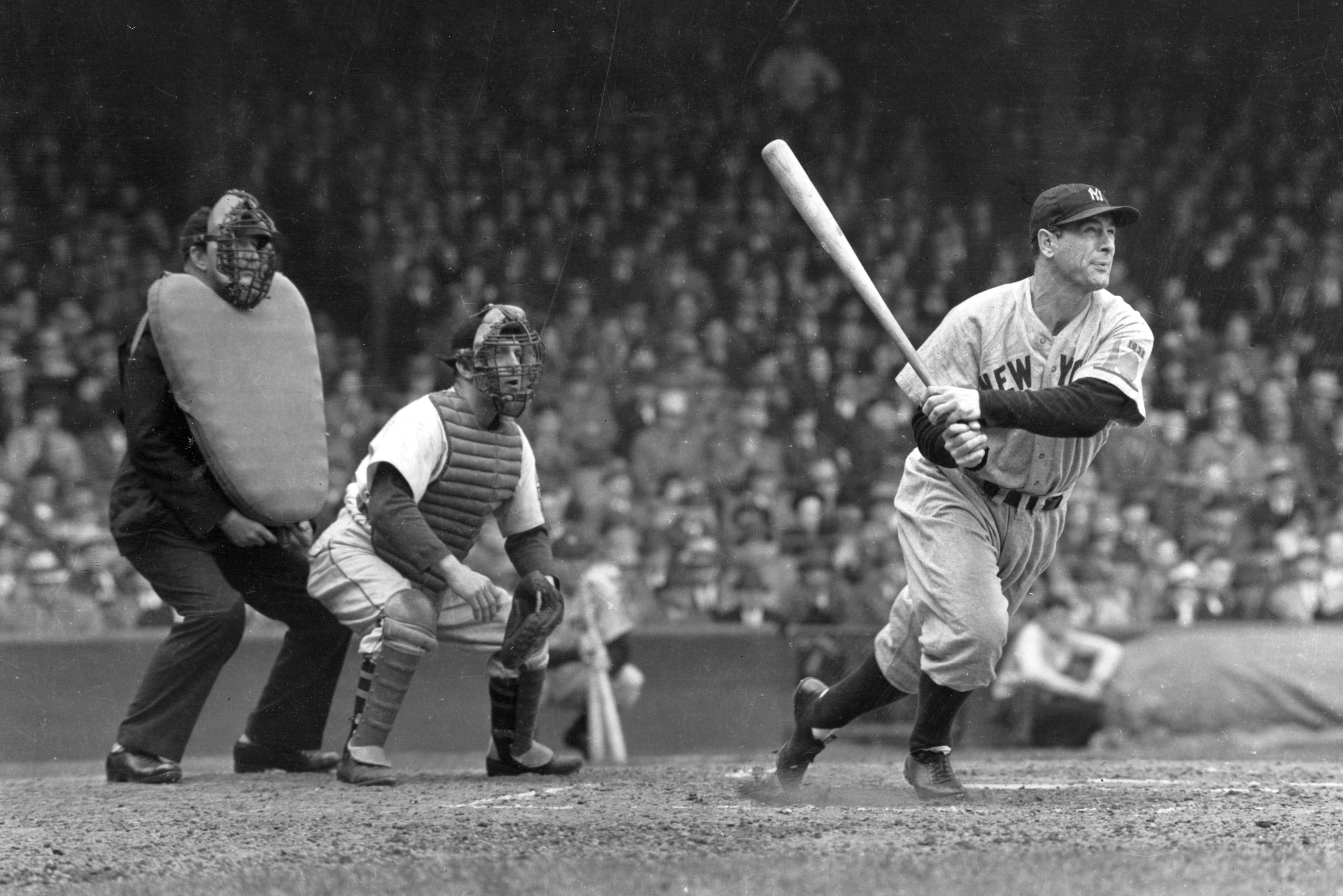 Lou Gehrig in the batter's box
