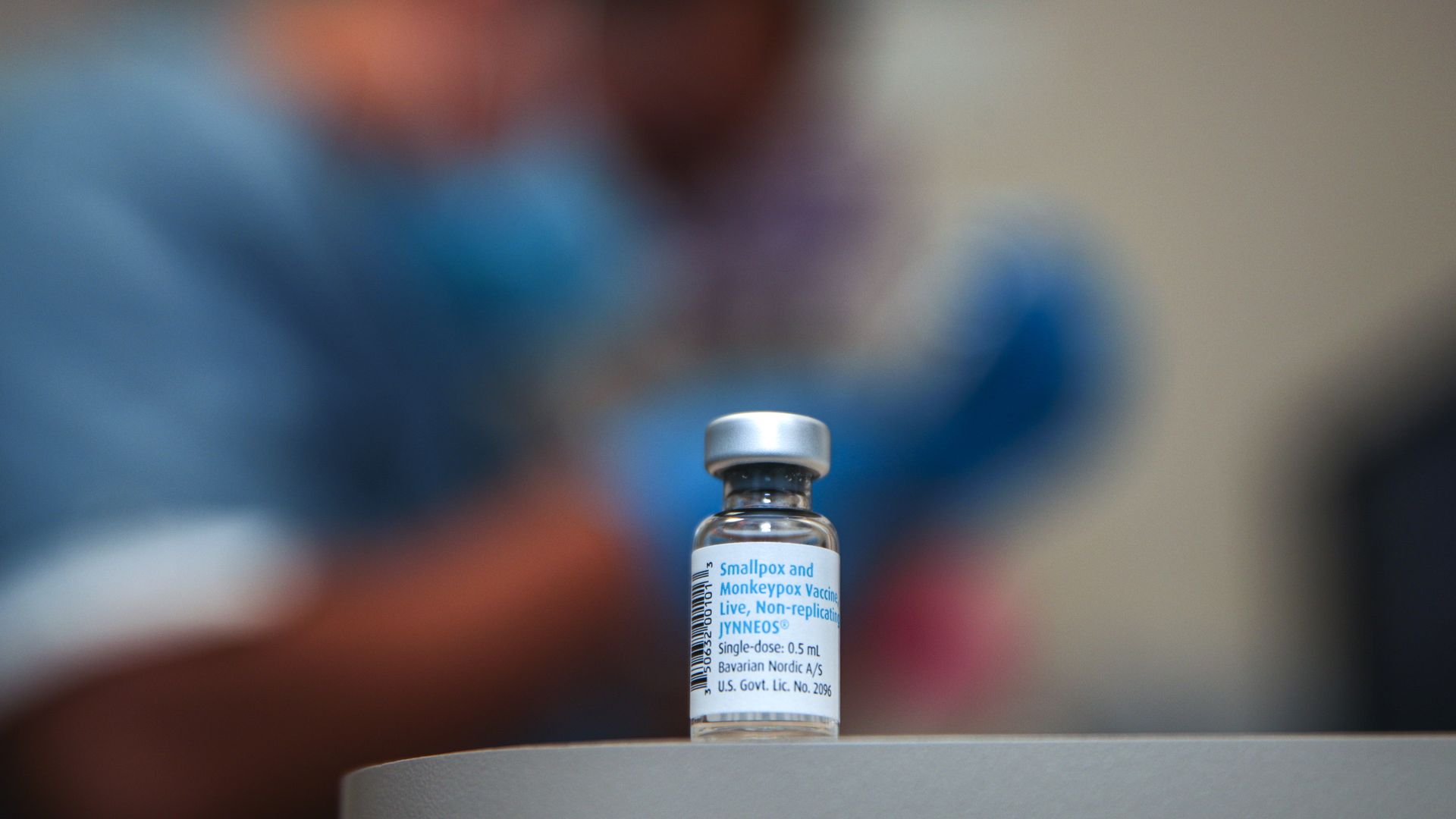 A vile of Monkeypox virus vaccine at St.John's Well Child & Family Center on Wednesday, Aug. 10, 2022