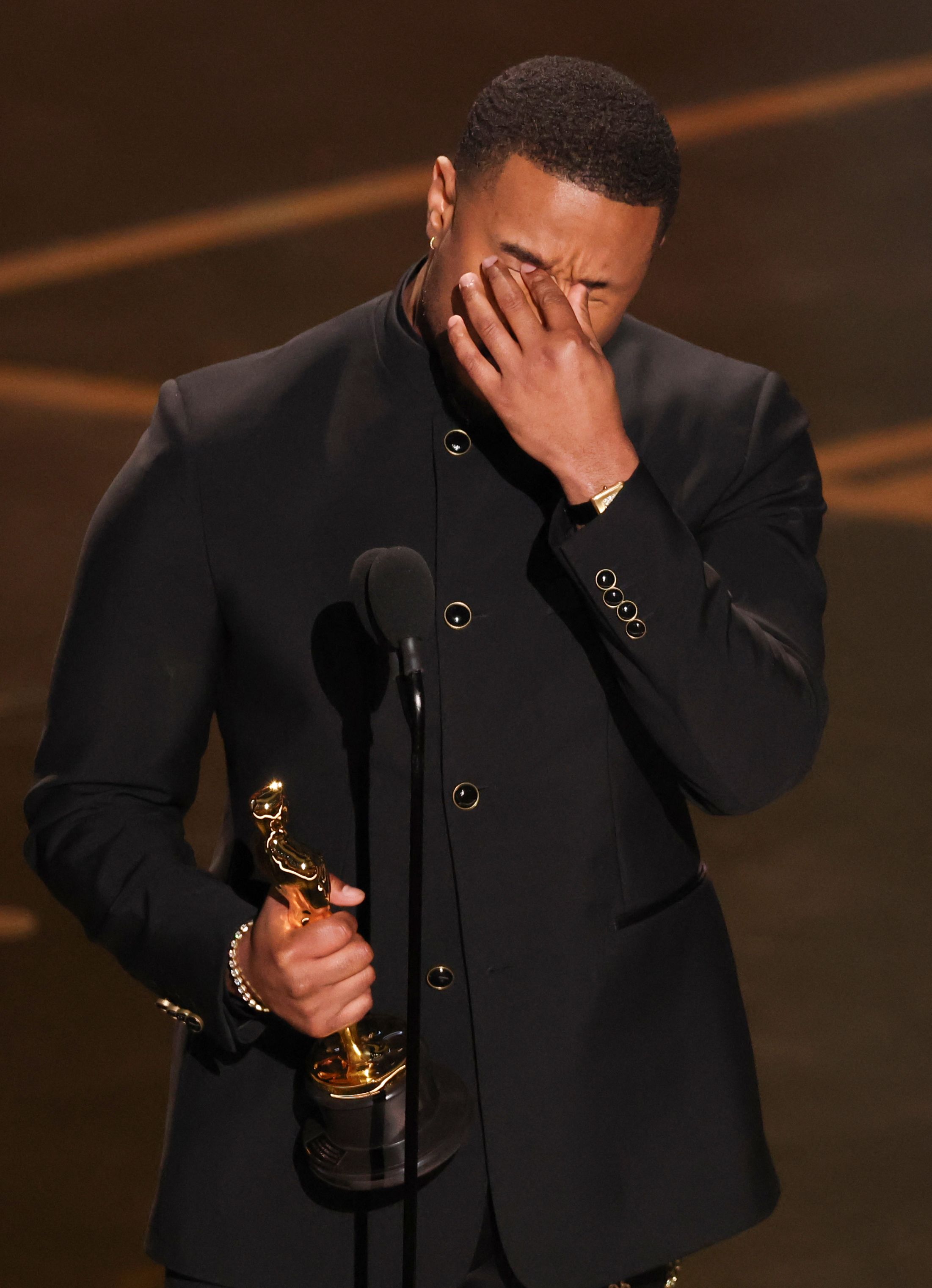 Michael B. Jordan accepts Best Actor.