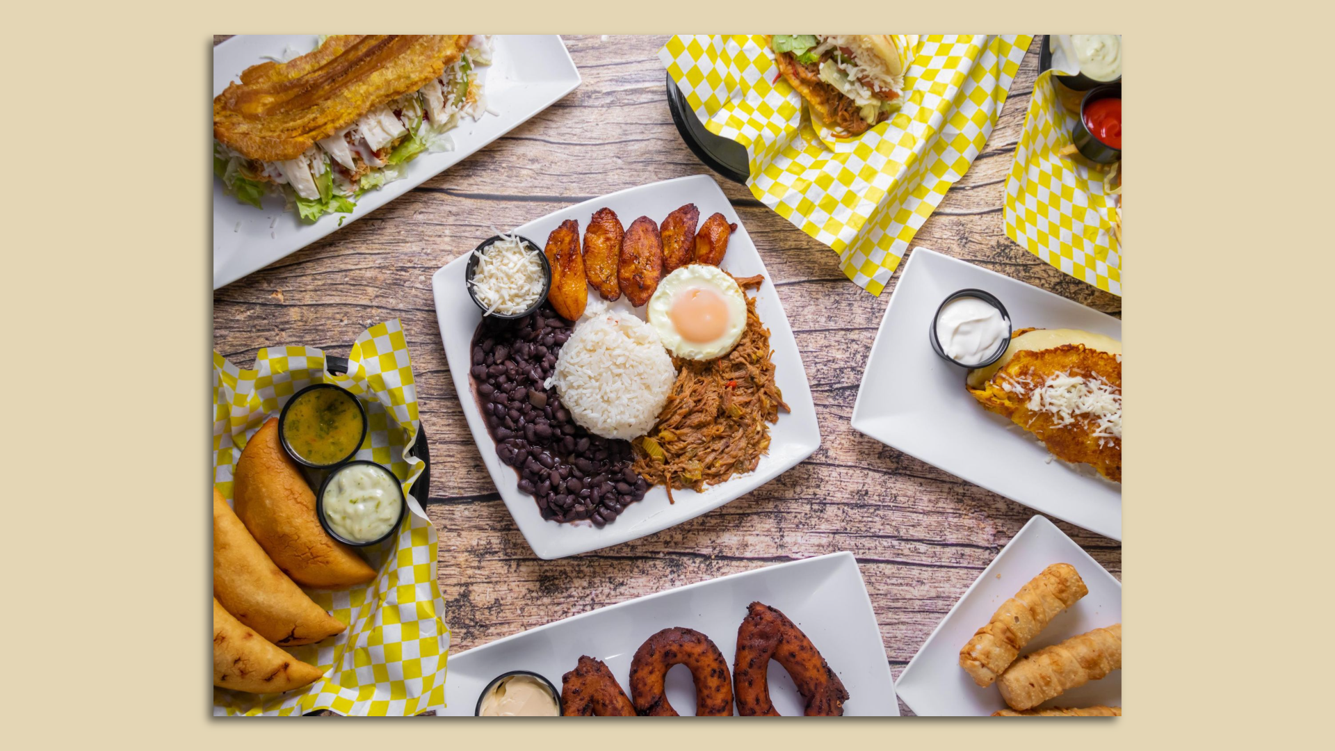 Food from Mango Latin Grill.