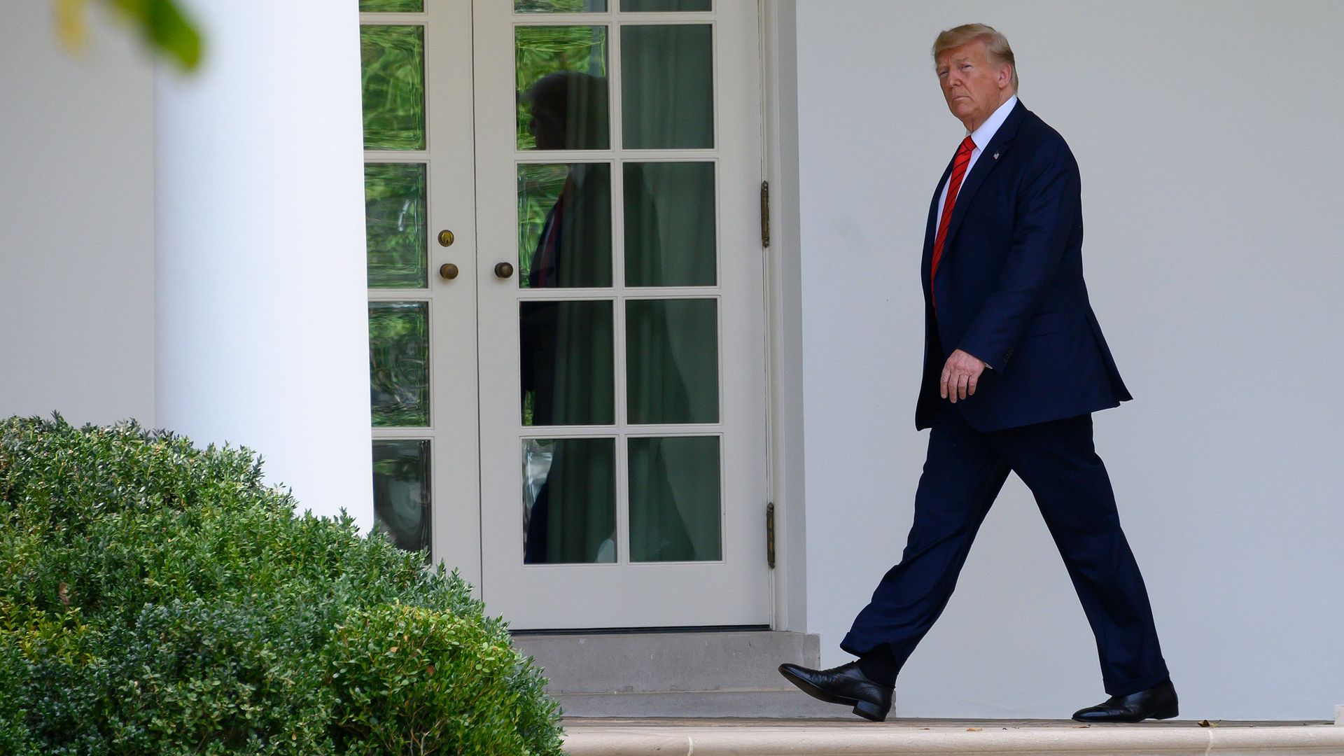 President Donald Trump arrives at the White House in Washington, DC, September 26