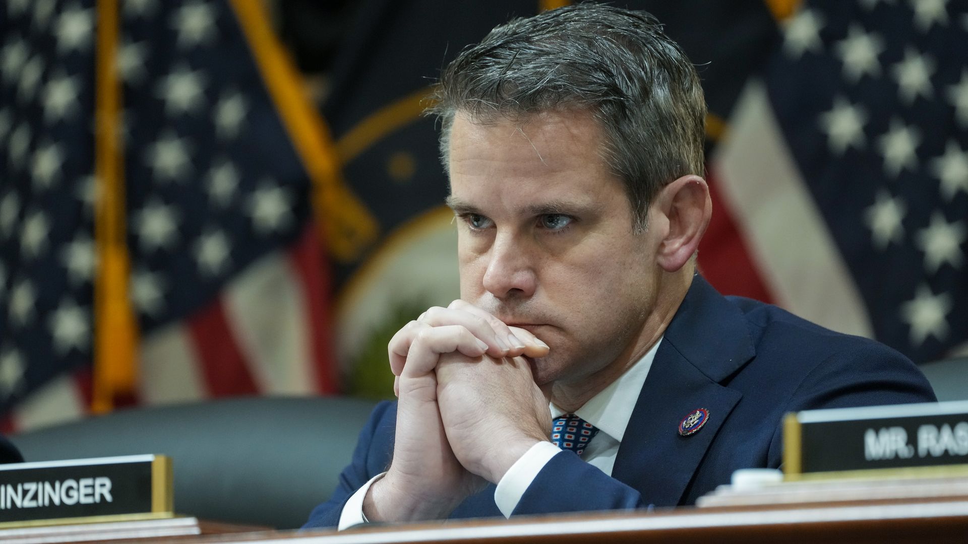 Rep. Adam Kinzinger (R-Ill.) during the Jan. 6 hearings.