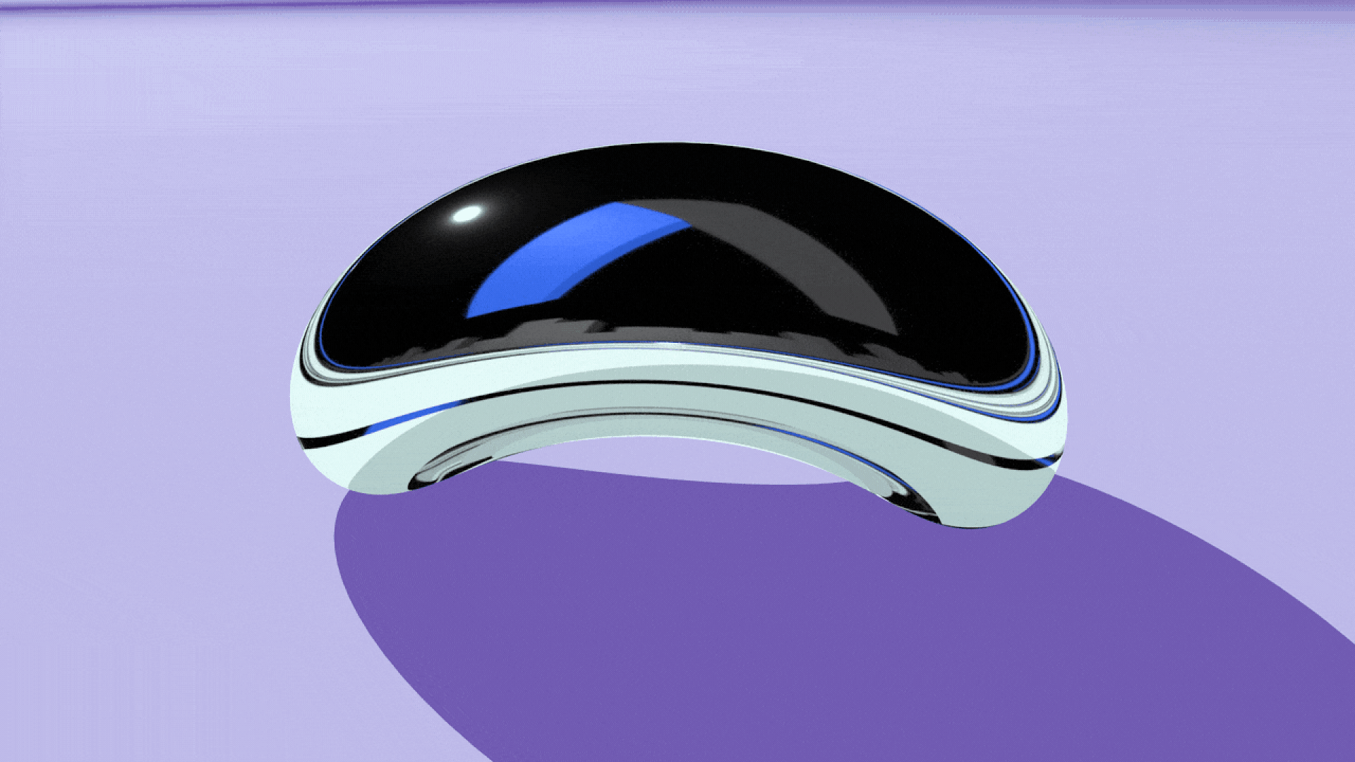 Illustration of the Chicago Cloud Gate bean sculpture rotating and reflecting the Axios logo.