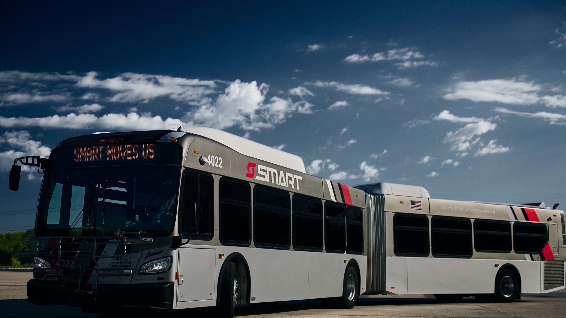 A SMART bus — Southeast Michigan's regional public transportation provider.