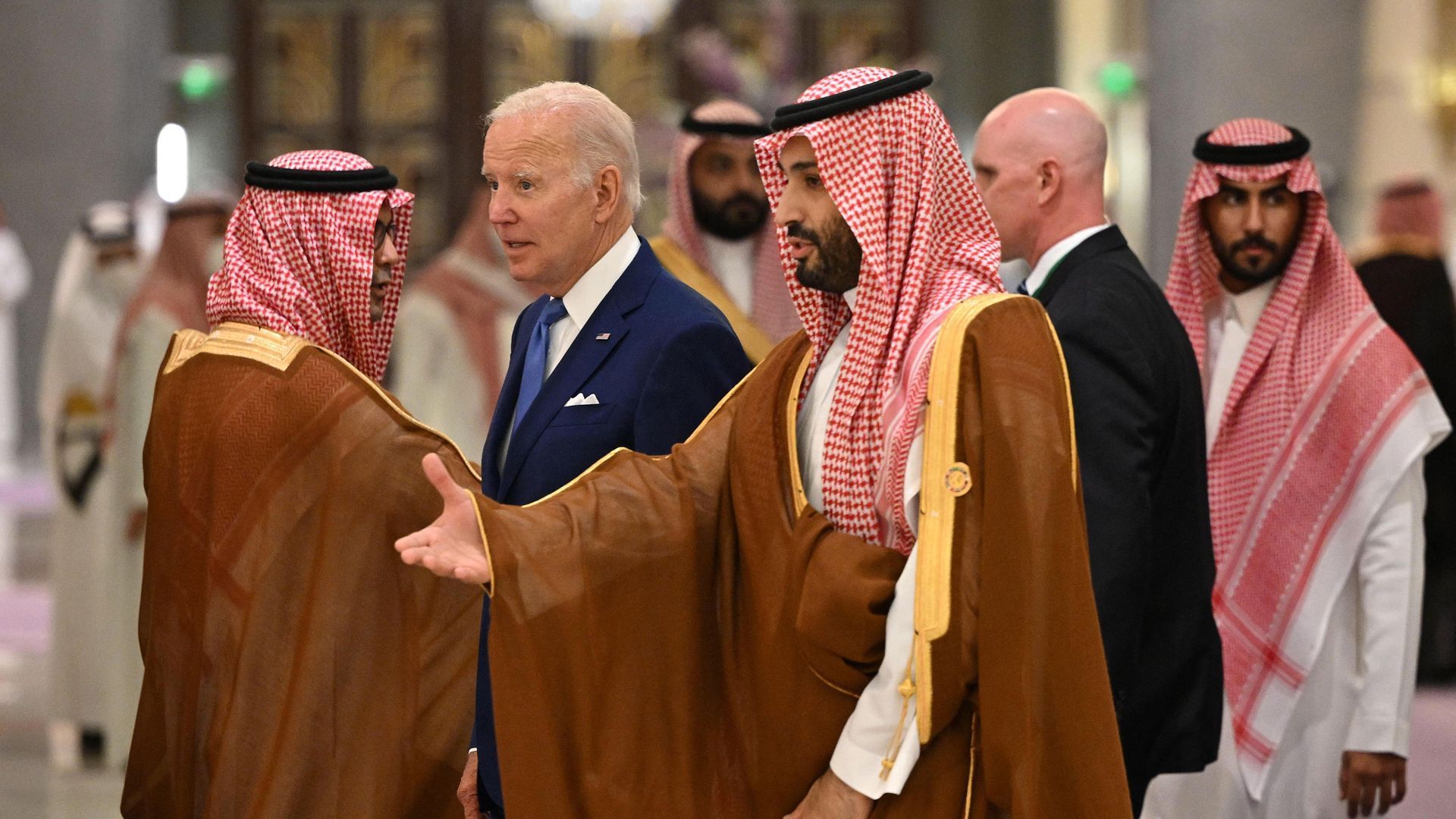U.S. President Joe Biden and Saudi Crown Prince Mohammed bin Salman in Jeddah on July 16, 2022. Photo: MANDEL NGAN/POOL/AFP via Getty Images