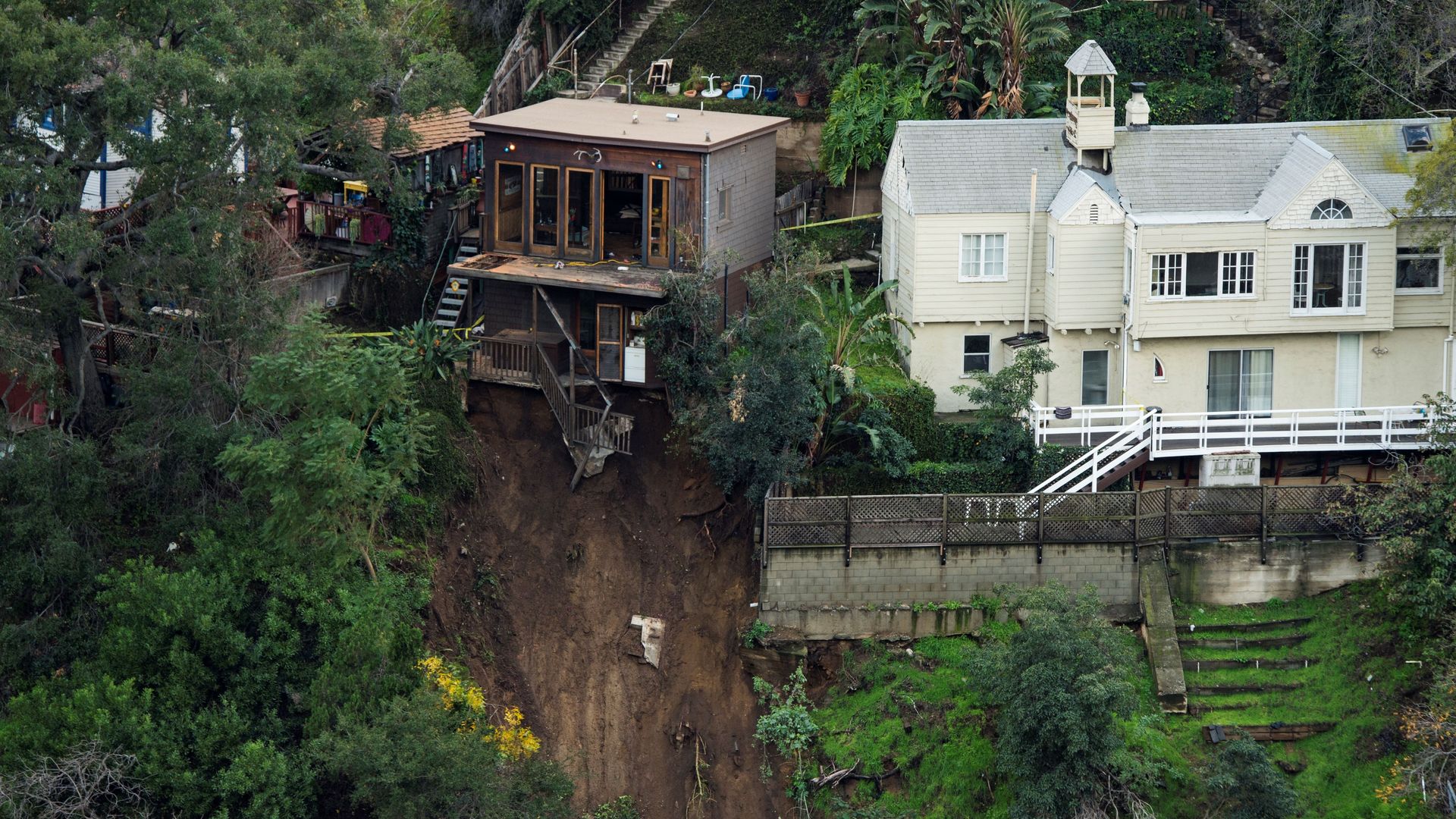 Home destroyed by mudslide