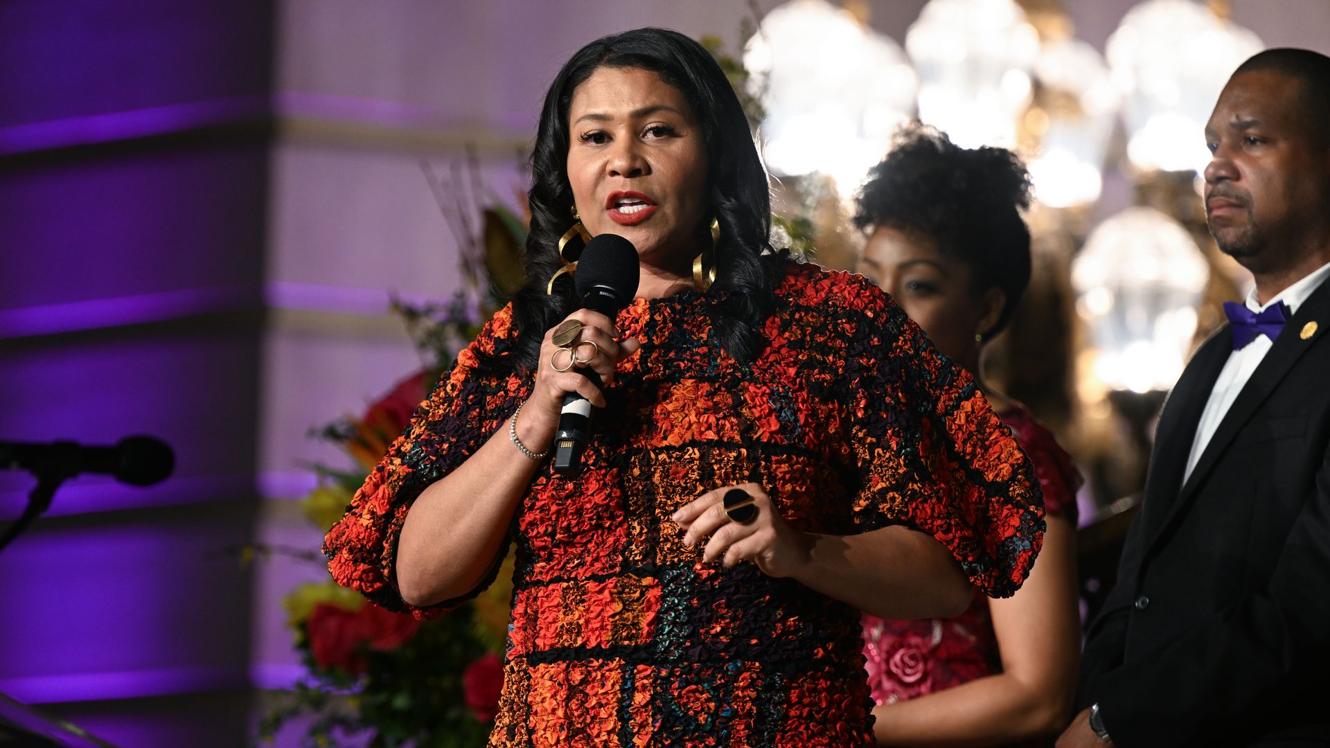 breed in colorful garment