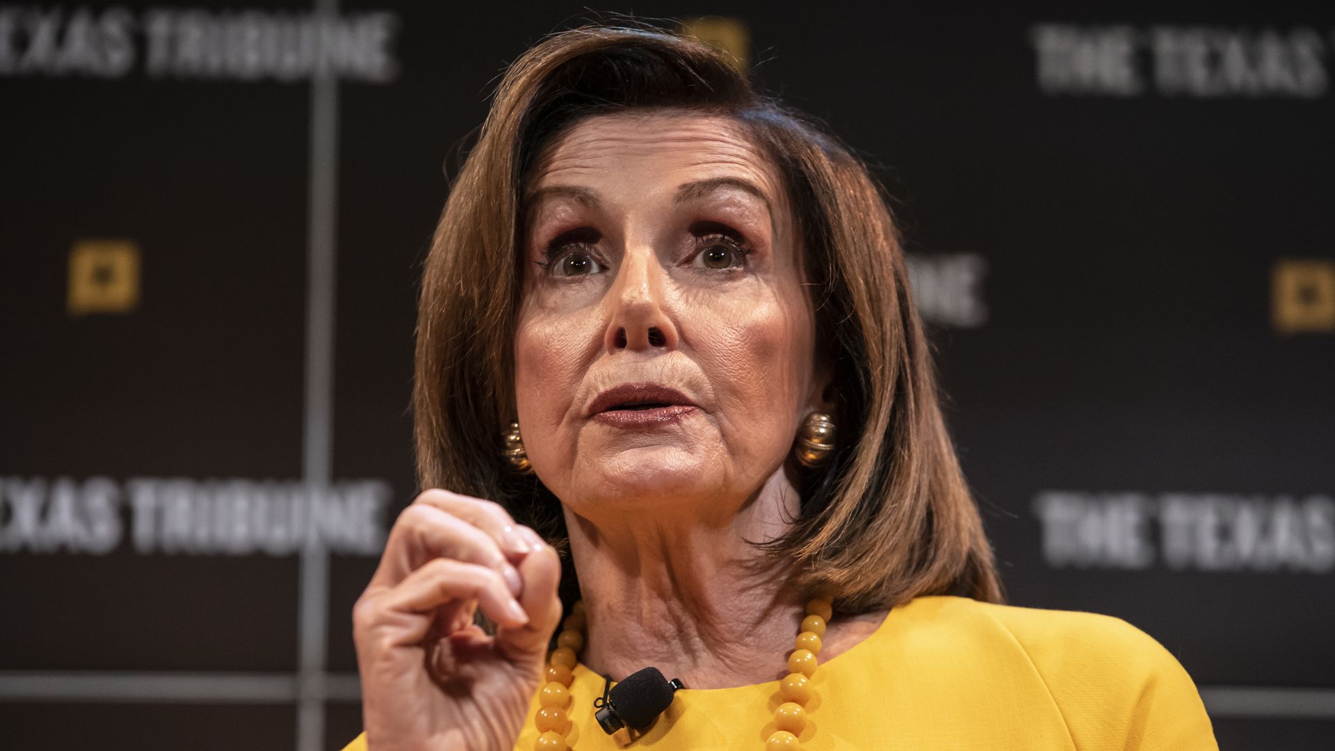 peaker of the House of Representatives, Nancy Pelosi speaks with Texas Tribune CEO, Evan Smith during a panel at The Texas Tribune Festival on September 28, 2019 in Austin, Texas. 
