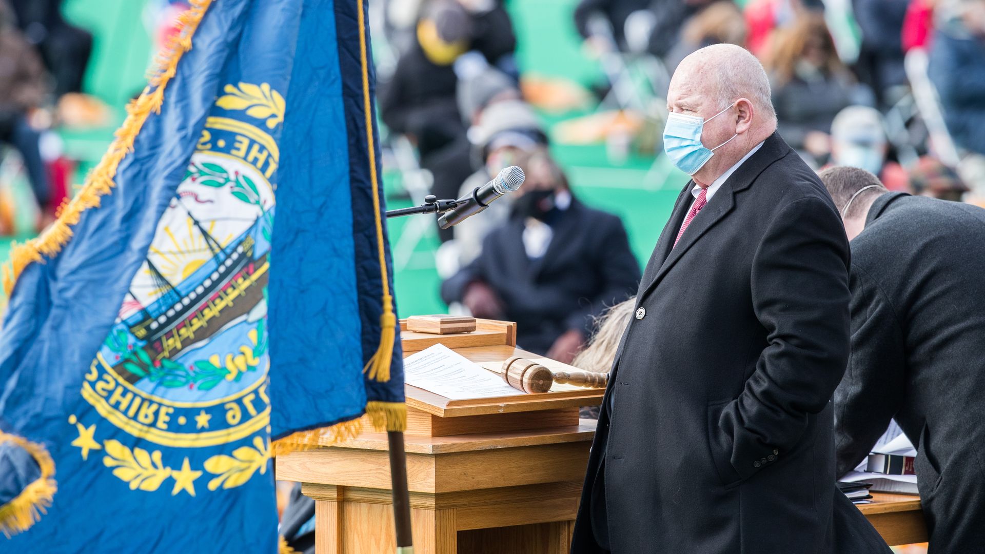Representative Richard Hinch speaks during the opening session of the New Hampshire Legislature