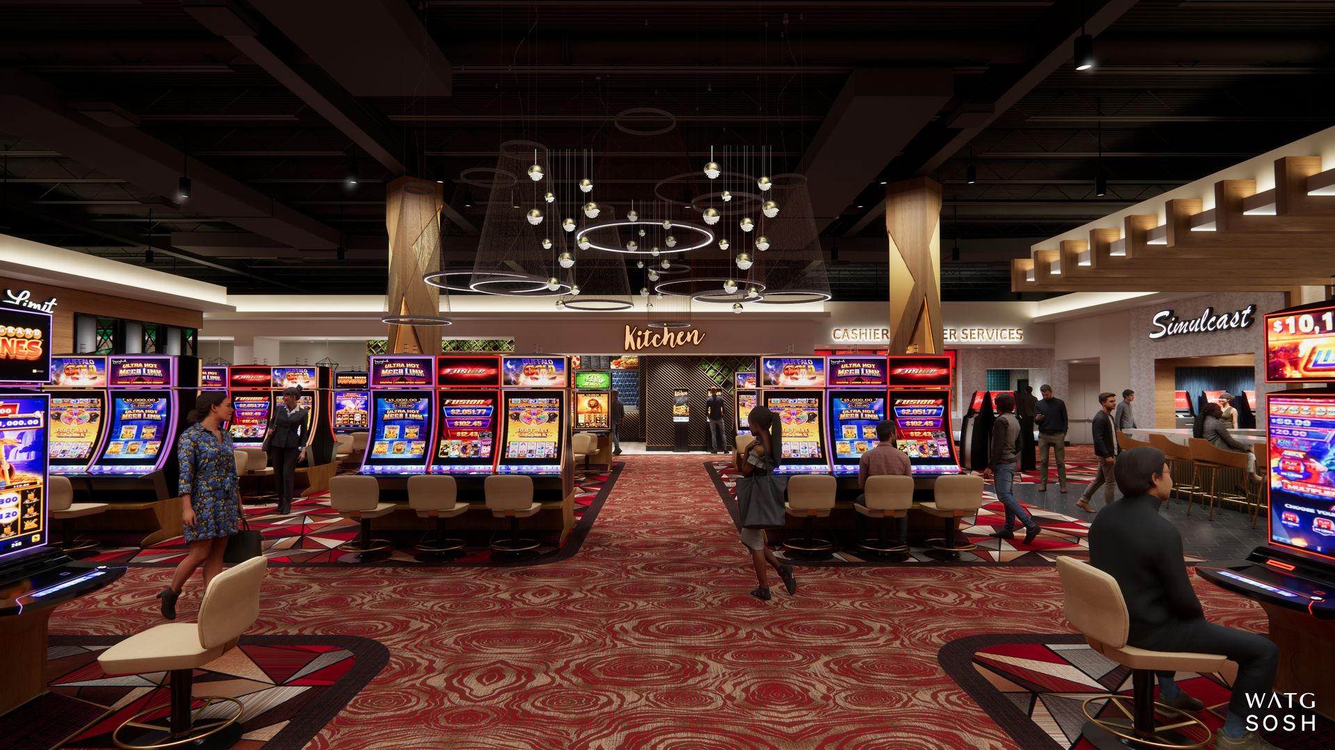A rendering of the slot-like machines at the Roseshire Gaming Parlor.