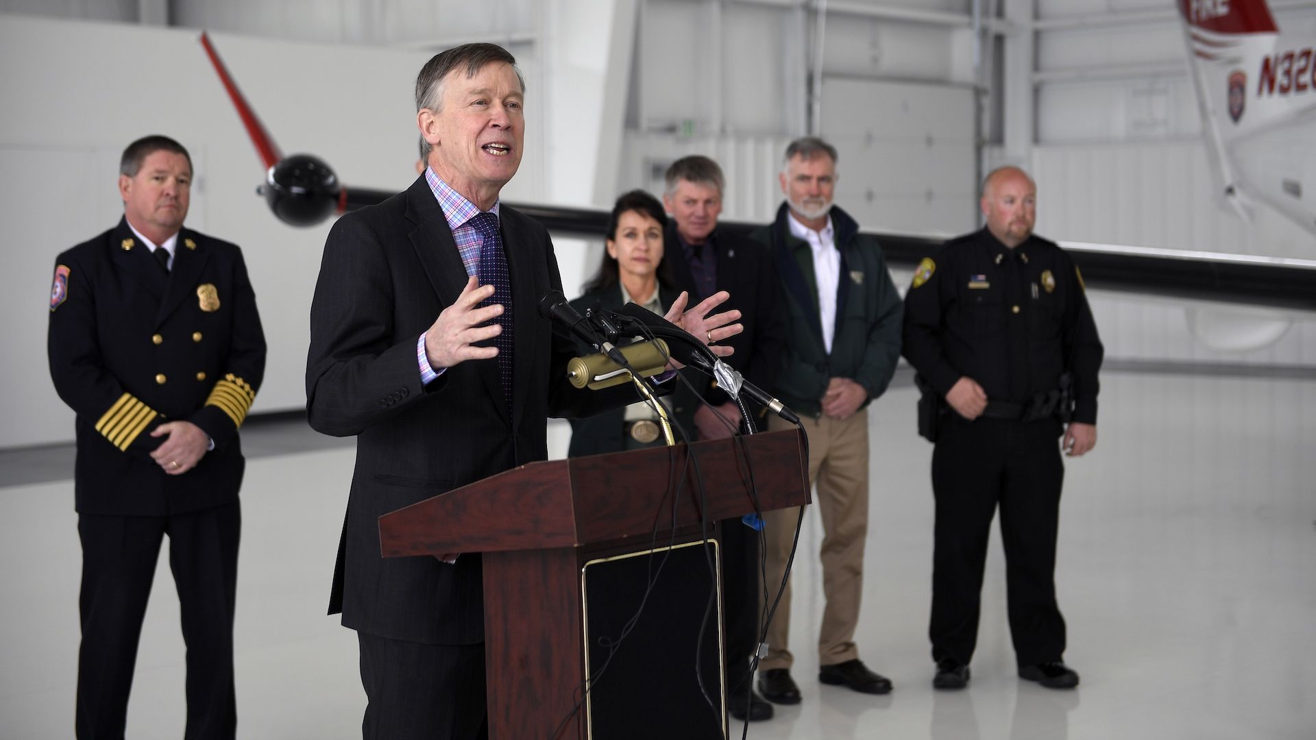 Colorado Governor John Hickenlooper gives a press briefing on the 2018 wildfire outlook.