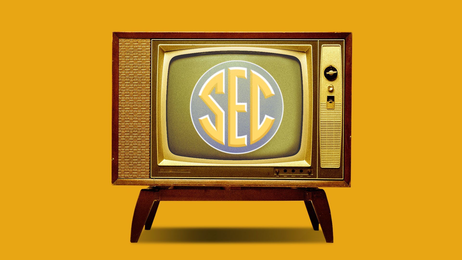 Illustration of a television with the SEC logo