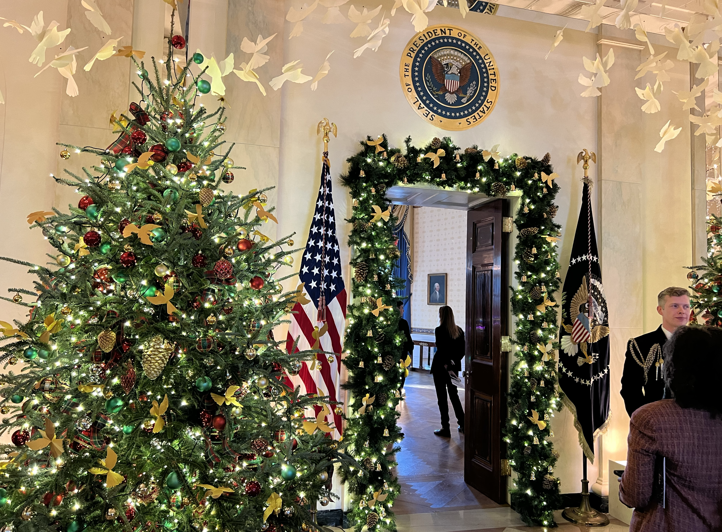 One of the Christmas tree's in the Cross Hall.