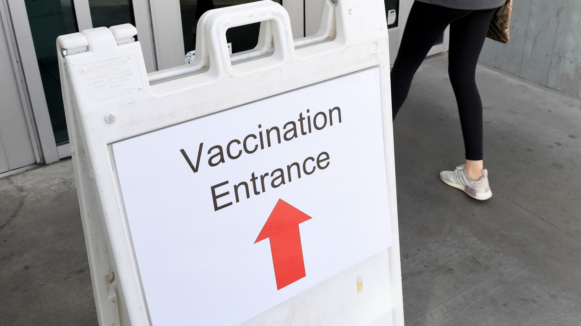 A vaccination center at UNLV in Las Vegas.